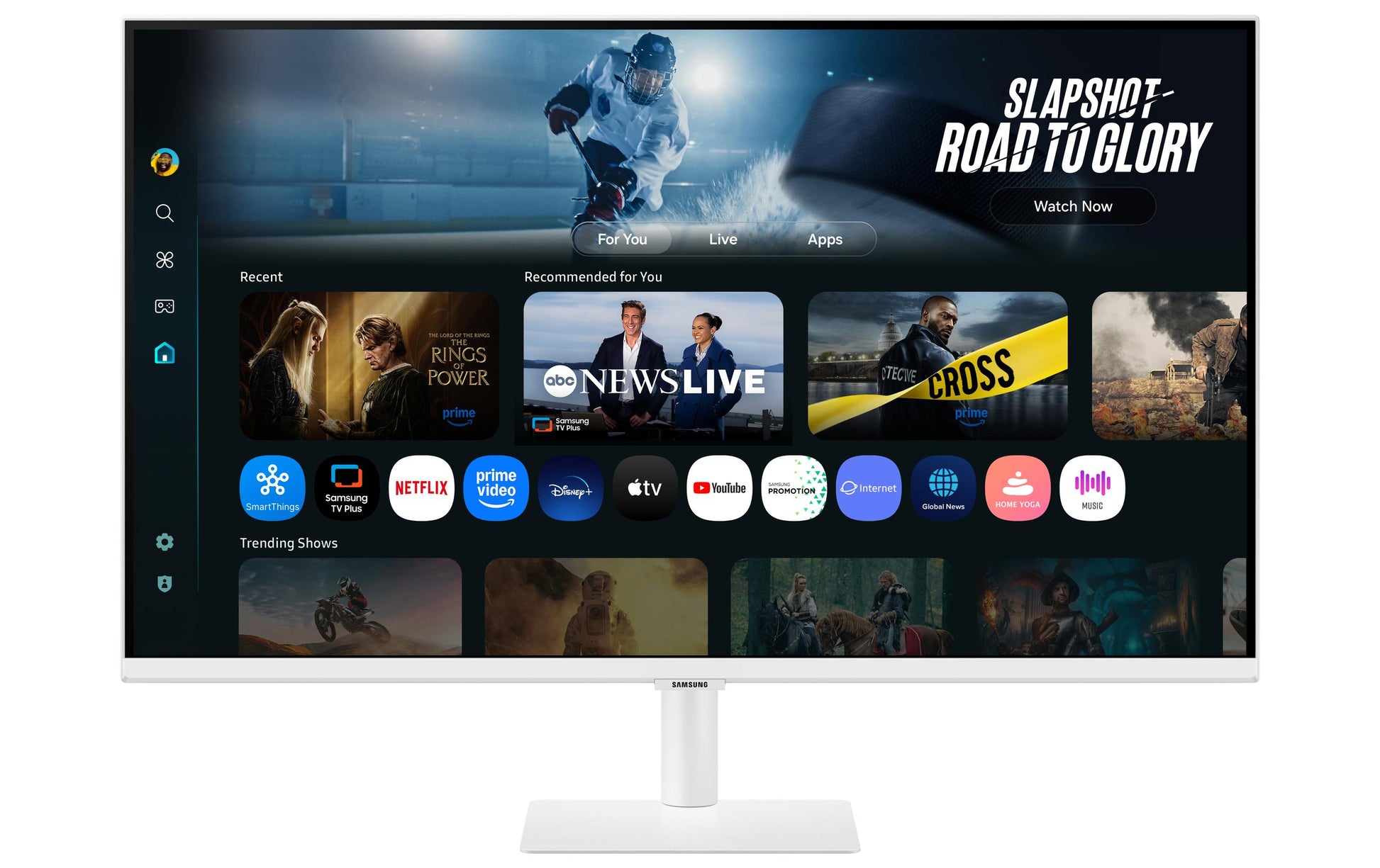 Samsung M70F – Monitor, 4K, HDR10, Smart, Weiss