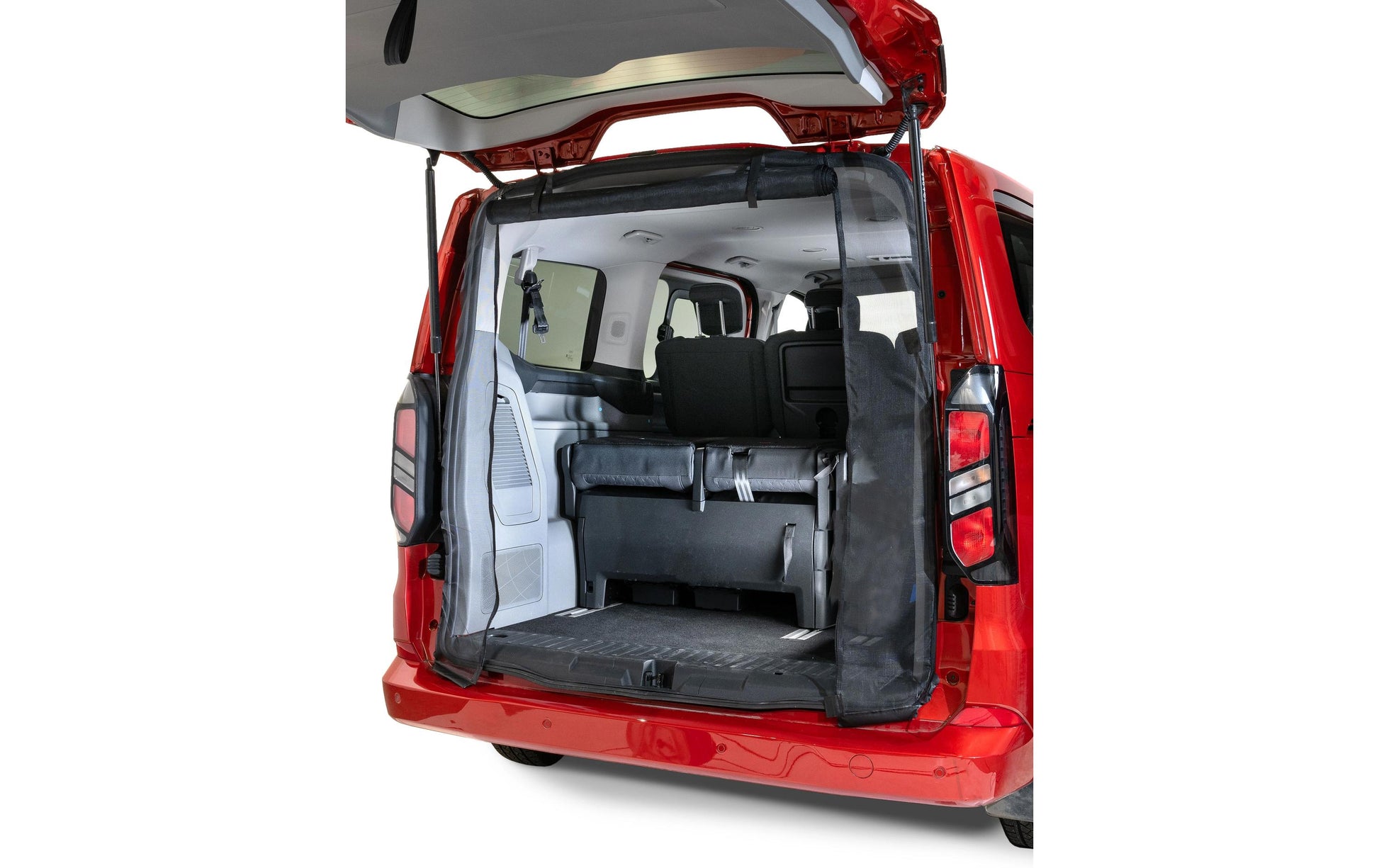 Van quito Heckmoskitonetz mit Reissverschluss – für Ford – schwarz, PVC