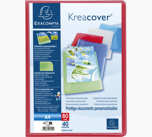 Exacompta Sichtbuch, für A4, 40 Hüllen – PP – mehrfarbig, 10er-Pack