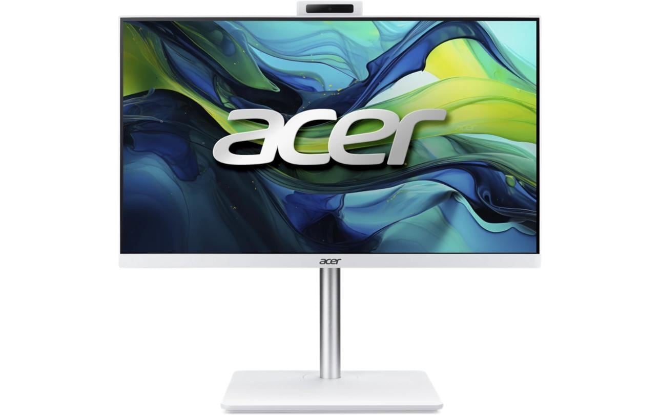 Acer Aspire AIO C24 – Monitor, 23,8" 1920 × 1080 (Full HD), IPS, Windows 11 Home, Webcam, USB-C, Weiss
