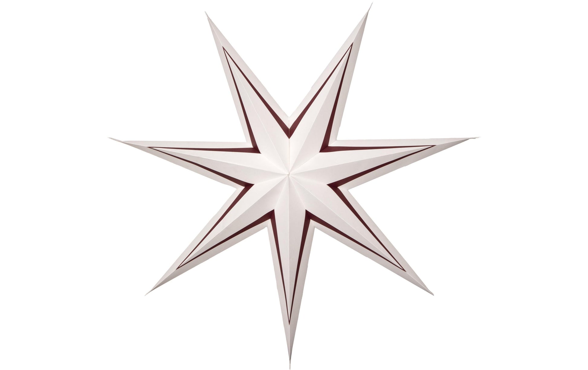 Star Trading Dekolicht Paper Star Stripe – 80 × 17 cm, Papier, Stern, Netzbetrieb, Weiss/Rot