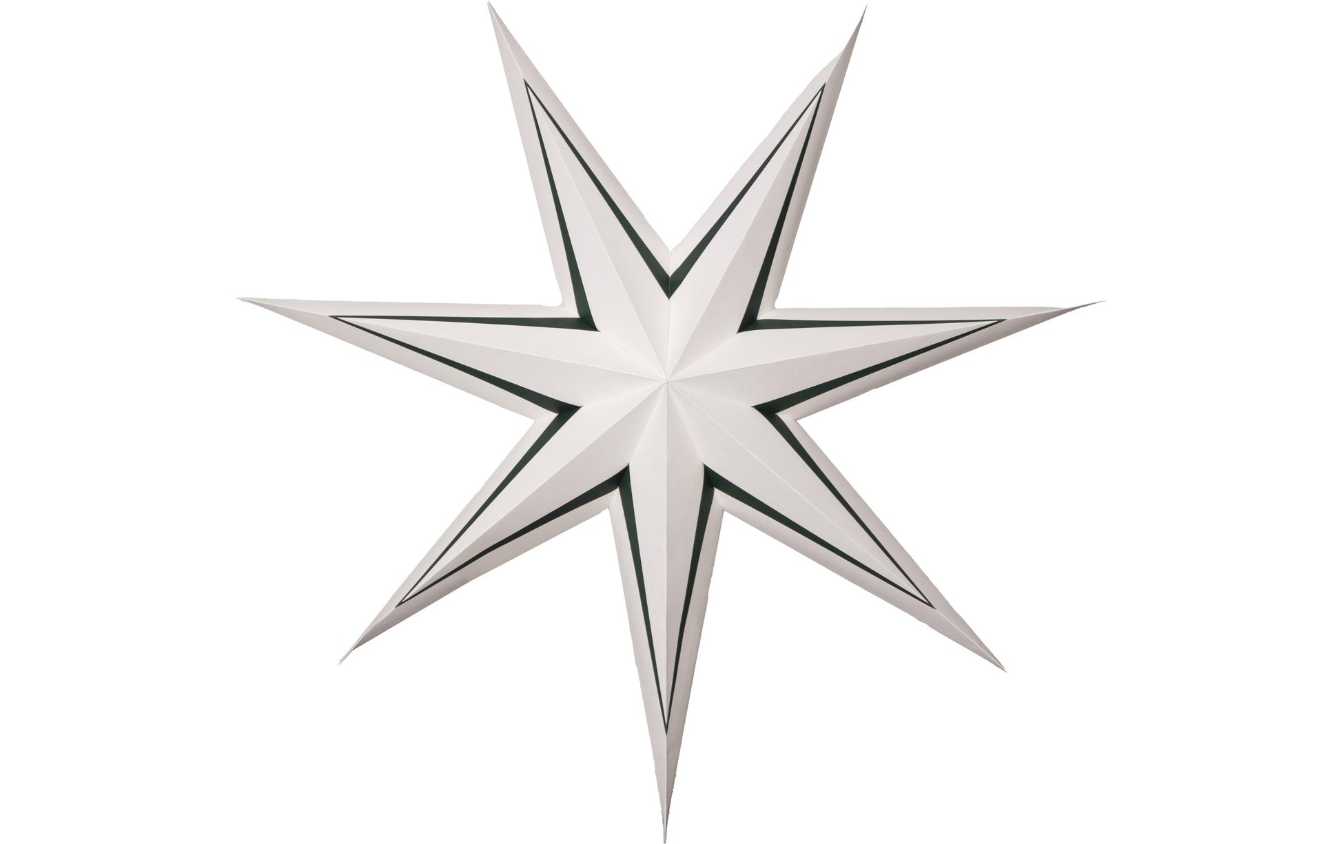 Star Trading Dekolicht – 80 × 17 × 80 cm, warmweiss, weiss/grün, Papier, Sternmotiv, Netzbetrieb