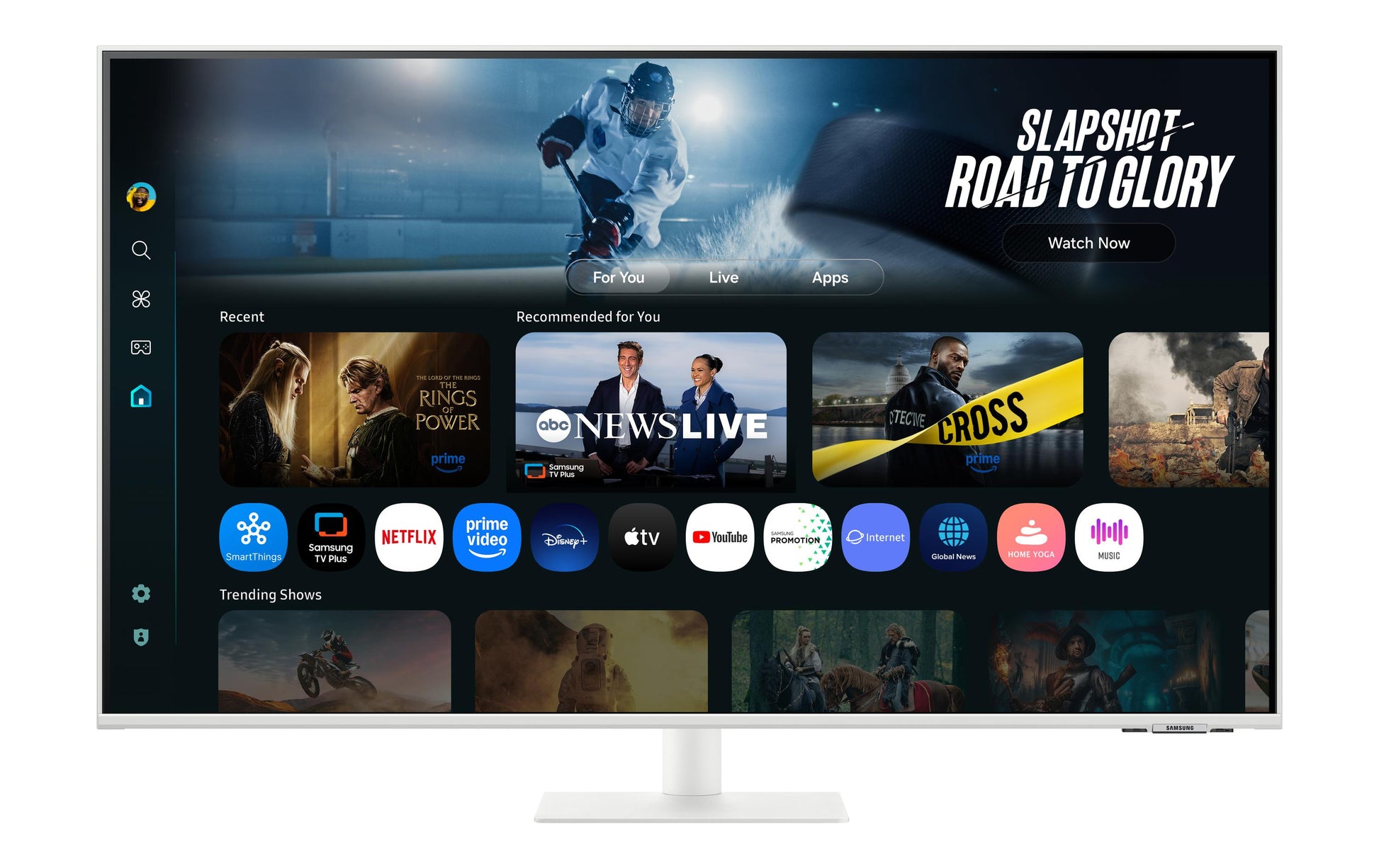 Samsung M70F – Monitor, 4K, HDR10, Smart Monitor, Weiss