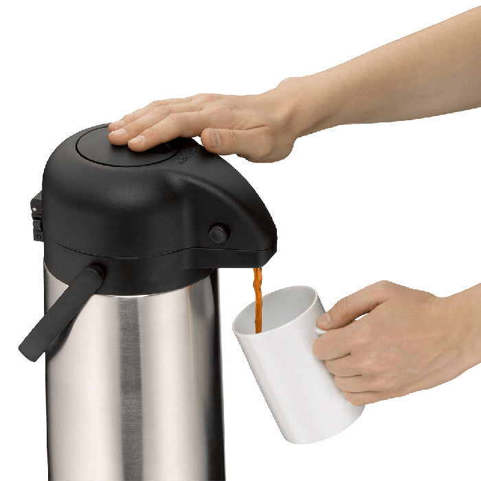Alfi Thermoskanne – 2,5 l, Ø 16,8 cm, Edelstahl, Abnehmbarer Deckel, Vakuum-isoliert