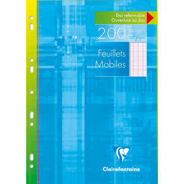 Clairefontaine Notizbuch-Einlagen A4, liniert, spezielle Perforierung, 90 g/m² – 100 Blatt