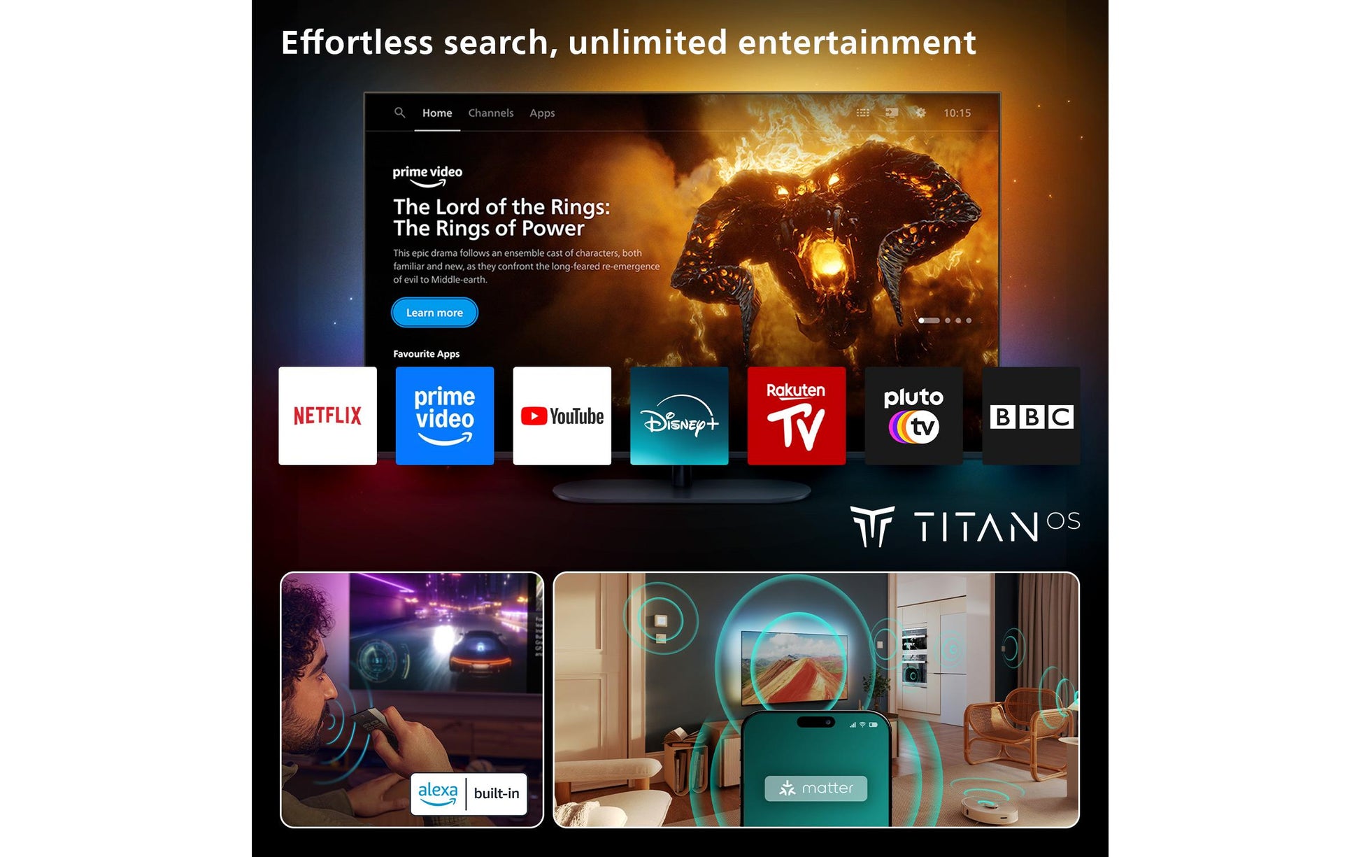 Philips 75PUS8500/12 – 75" QLED UHD 4K, Titan OS, Ambilight (2025)