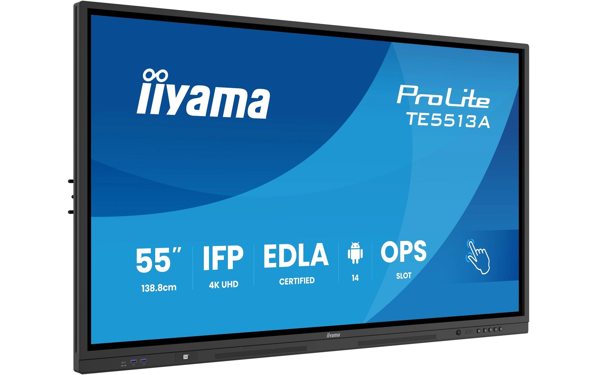 iiyama ProLite 65" UHD 4K IR-Touch 40-Touch – Android, 450 cd/m², entspiegelt