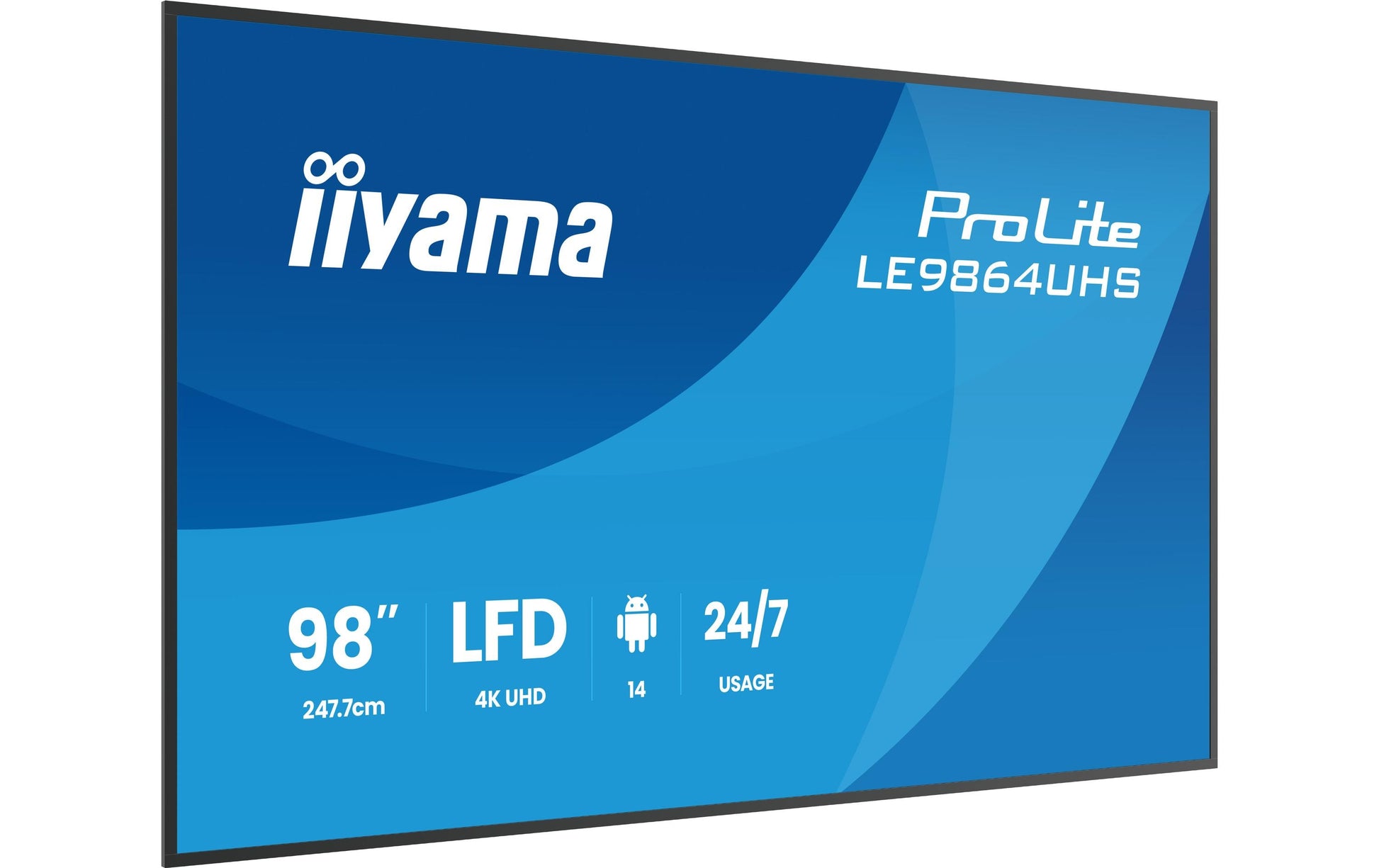 iiyama LE9864UHS-B1AG – Signage-Display, 98", Ultra HD 4K, 500 cd/m², 24/7