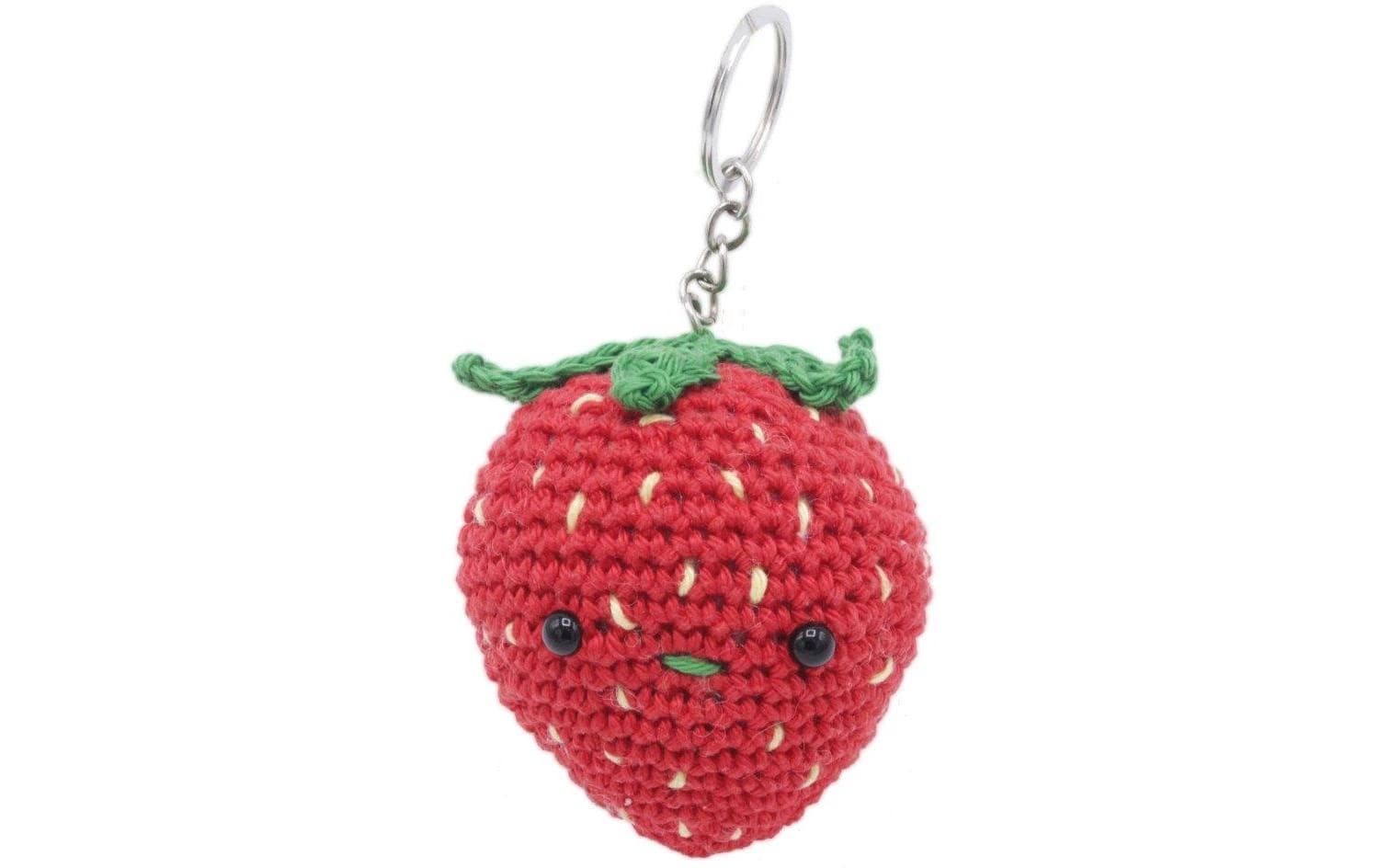 Hardicraft HC-40MB11 Häkelset Erdbeere – 7 cm, Grün, Rot, Gelb