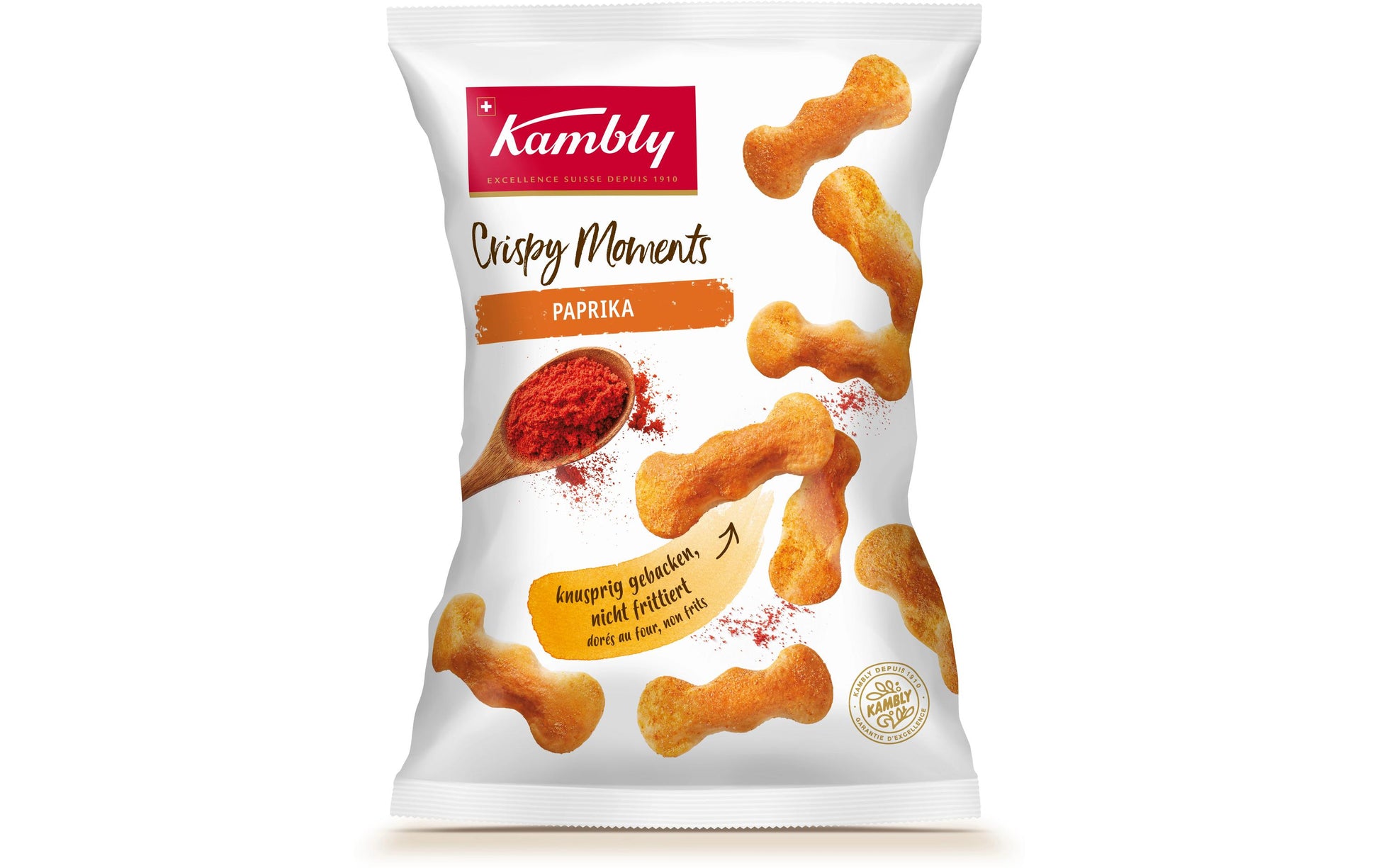 Kambly Crispy Moments Salzgebäck – Paprika – 130 g