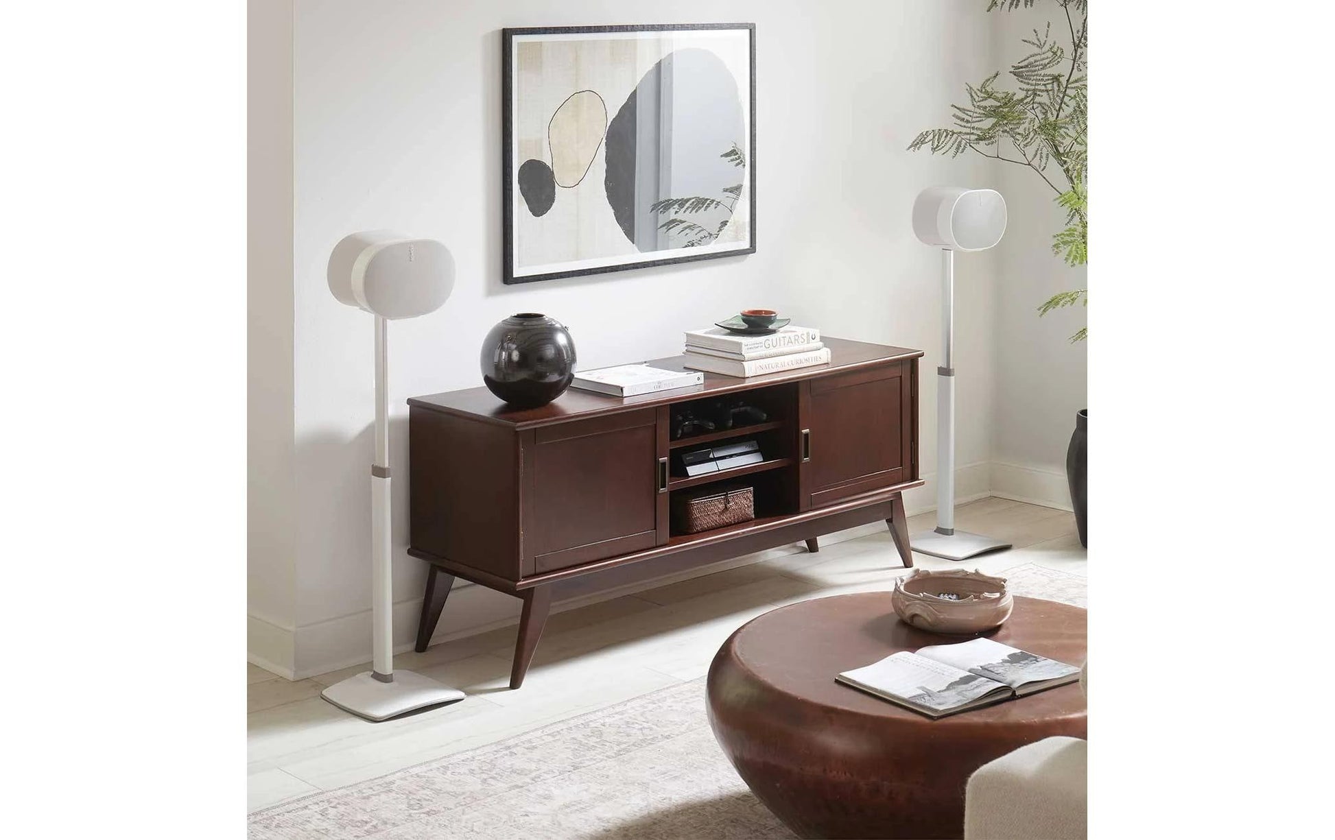 Sanus – Ständer für Sonos Era 300, höhenverstellbar, Paar, weiss
