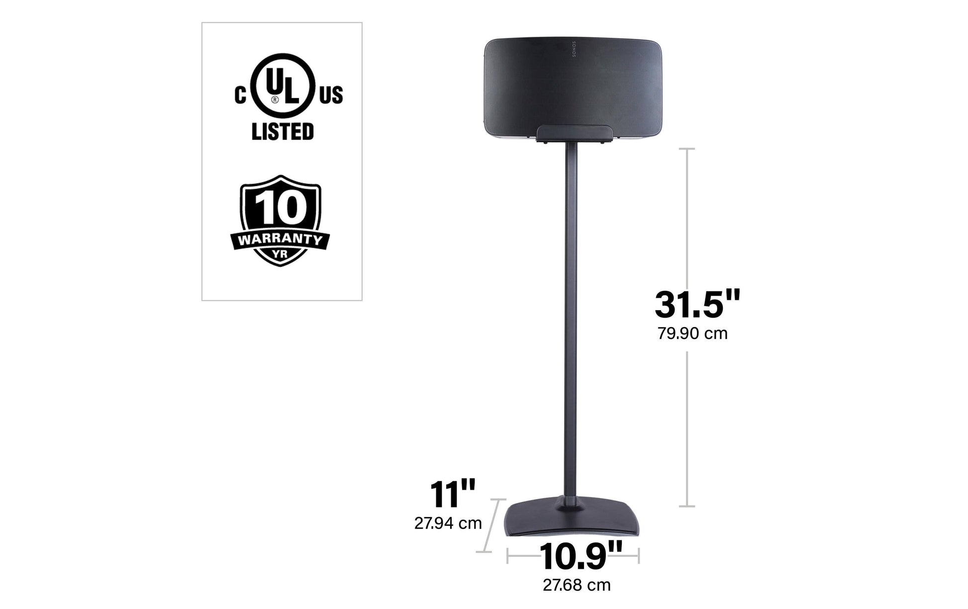 SANUS Standfuss für Sonos PLAY:5, max. Tragkraft 6,8 kg, einzeln, weiss