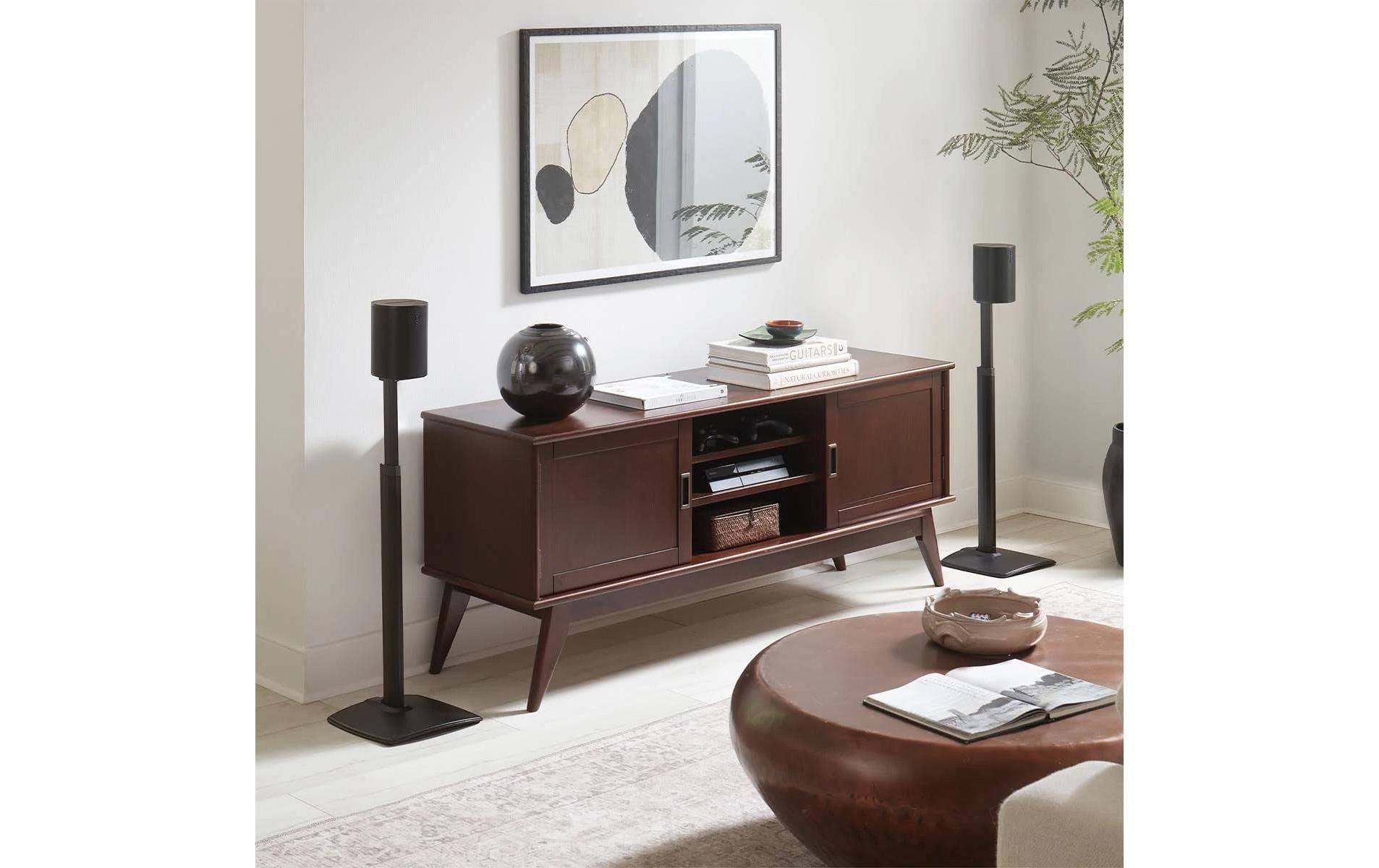 SANUS WSSE1A2-B2 – Lautsprecherstativ-Set – 2er-Set, höhenverstellbar – für Sonos Era 100 – Schwarz