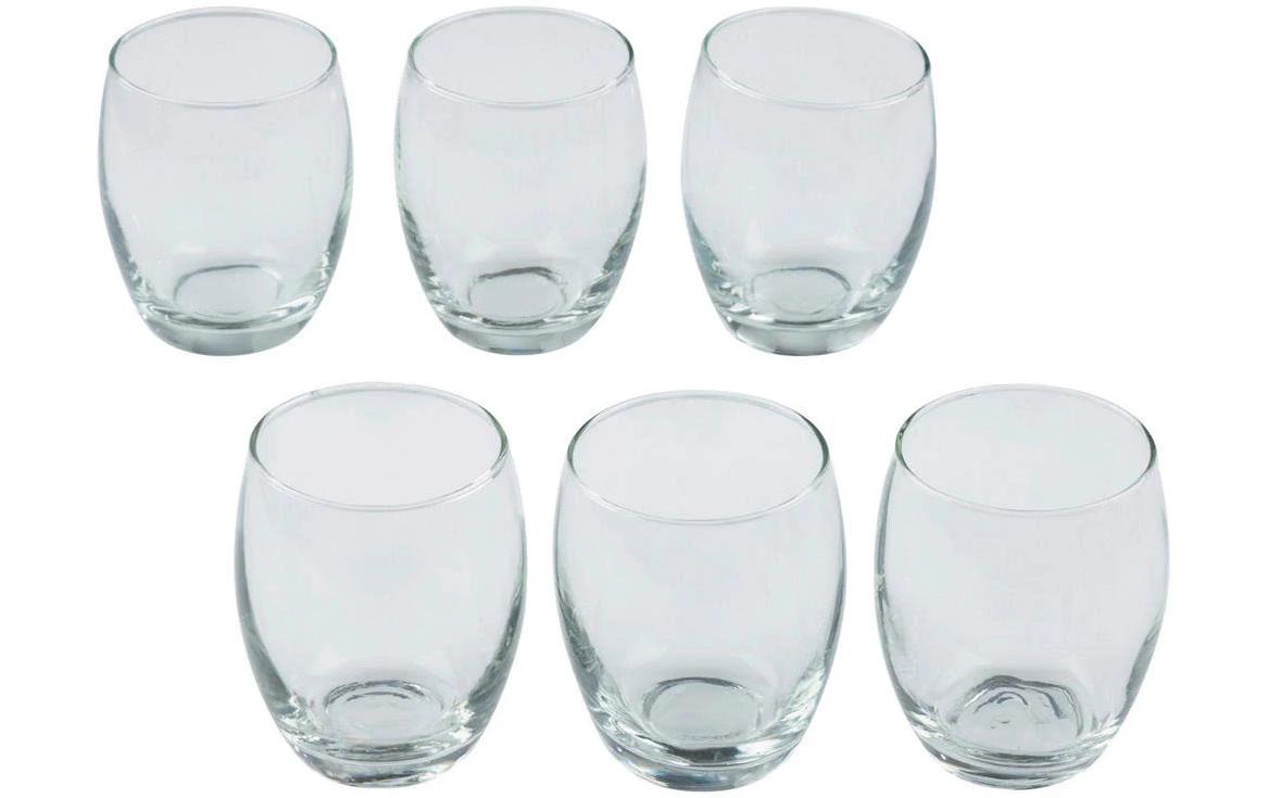 Alpina Trinkglas – 6er Set, 350 ml, Ø 7,7 cm, Glas, Transparent, spülmaschinenfest