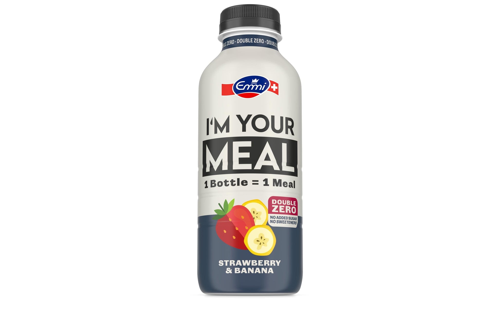 Emmi I'm your meal Trinkmahlzeit – Erdbeere & Banane – 0,5 l – ohne Zuckerzusatz & Süssungsmittel