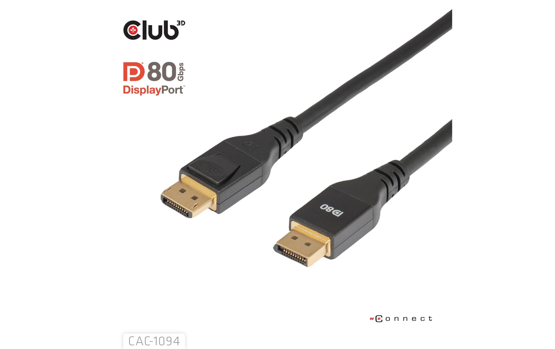CLUB3D DisplayPort Kabel DP 2.1 – 8K 240 Hz – 2 m