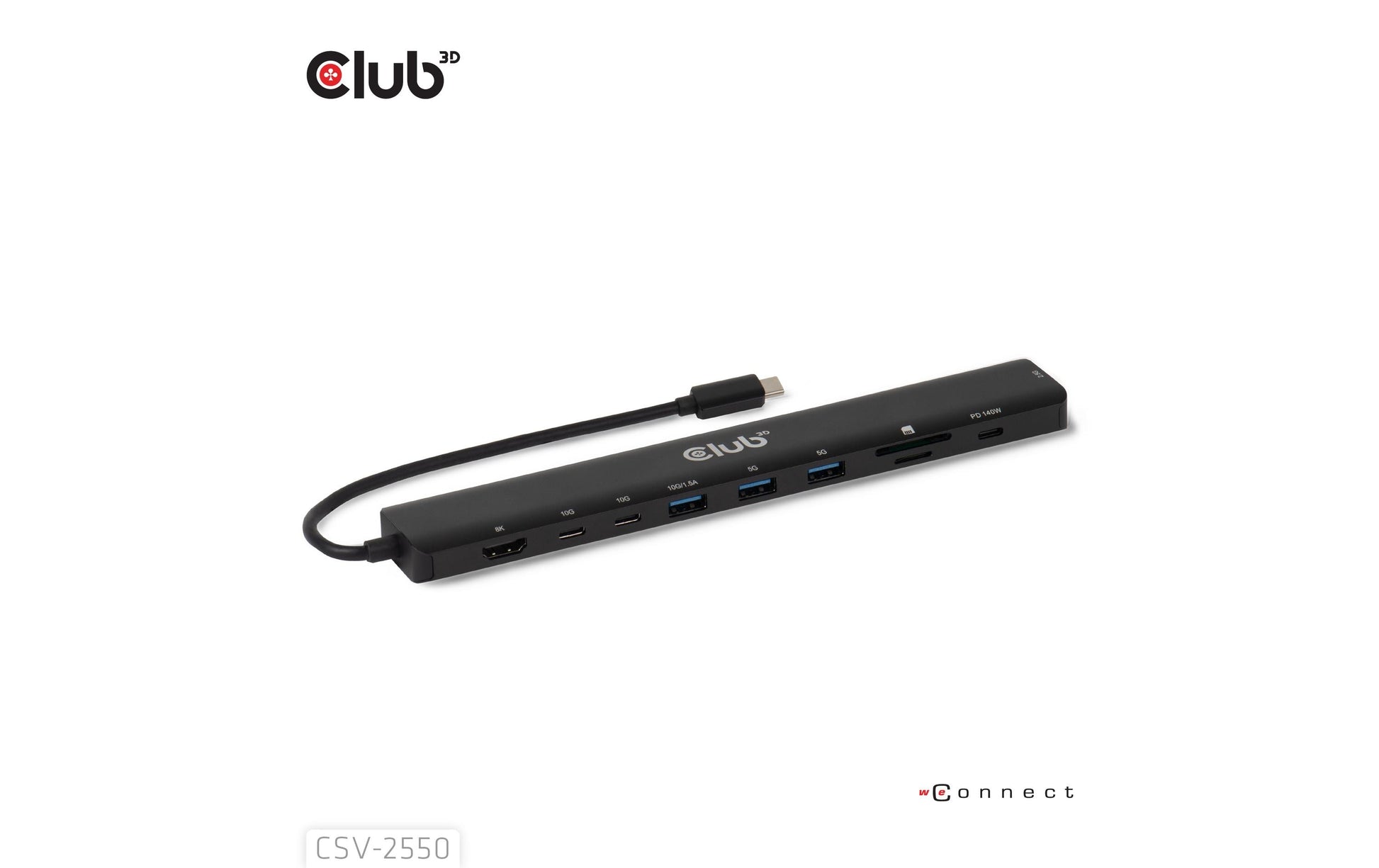 CLUB3D Club 3D CSV-2550 Dockingstation – USB-C, USB-A, SD/microSD