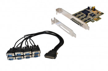EXSYS EX-44388 – PCIe RS-232-Karte – 8×RS-232, Low-Profile-Bügel