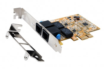 EXSYS EX-6072-4K PCIe Gigabit Ethernet Karte – 2× RJ-45, 10/100/1000 Mbit/s, 4 kV optische Isolation