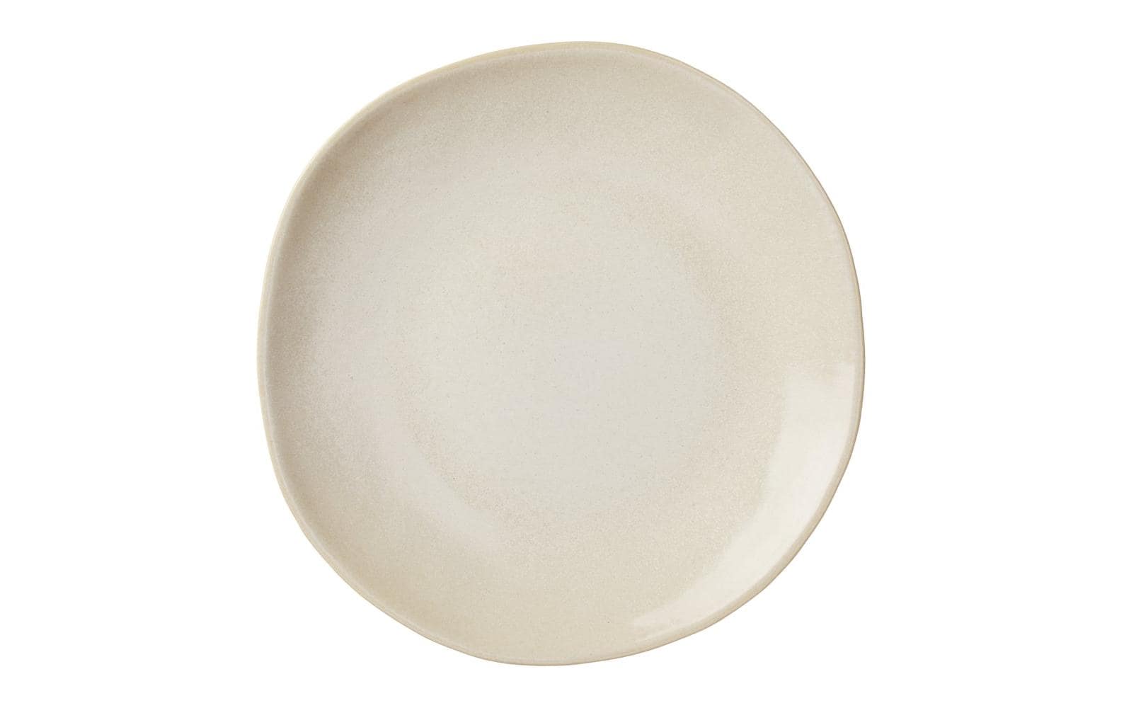 URBANARA Capela Speiseteller – Steingut, beige, Ø 28,0 cm, handgefertigt, spülmaschinenbeständig, 4 Stück