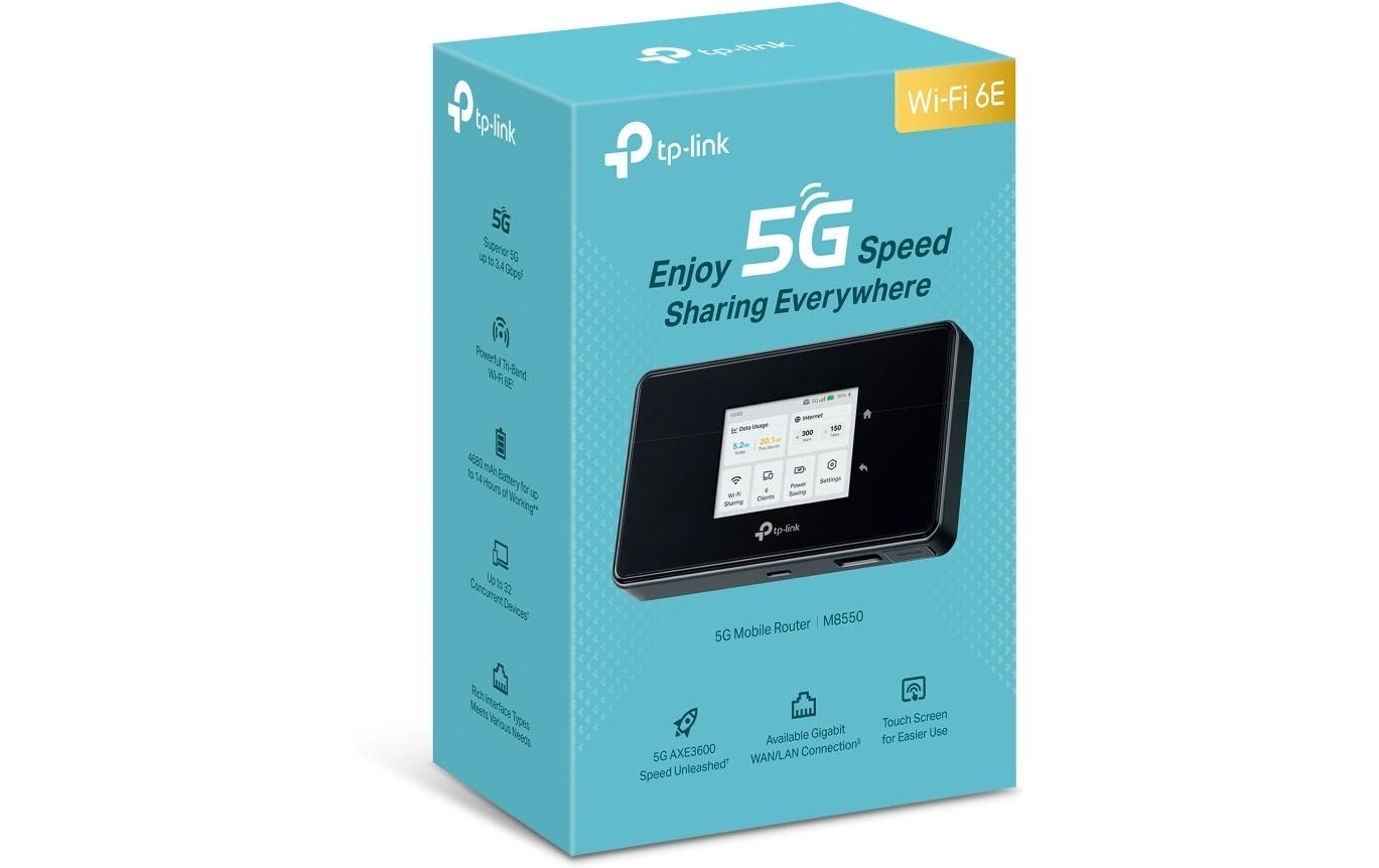 TP-Link M8550 – WLAN-Router – Wi‑Fi 6E Tri‑Band (2,4/5/6 GHz), 2,9 Gbit/s, GbE