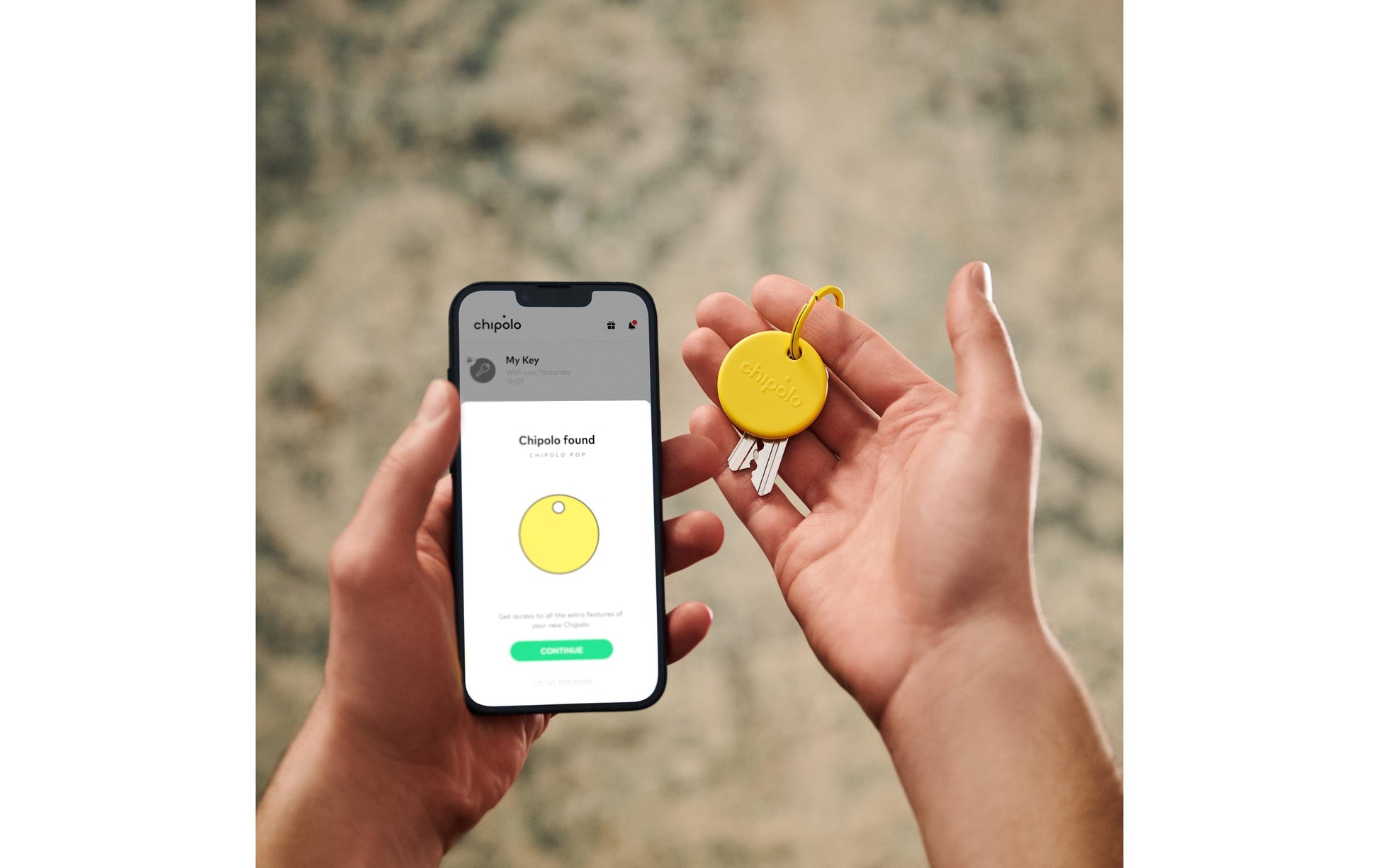 Chipolo POP Schlüsselanhänger – grün – für Apple Find My-App