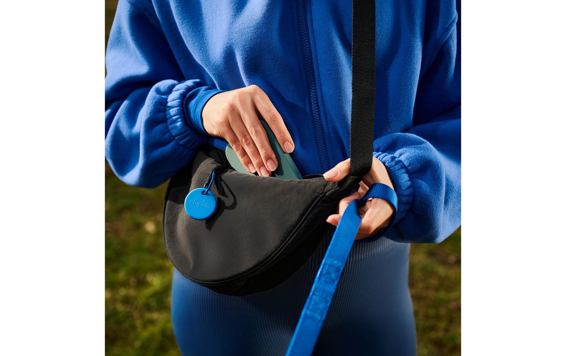 Chipolo POP – Bluetooth-Tracker – für Apple Wo ist?, Android, iOS – IP55, 90 m Reichweite – Blau