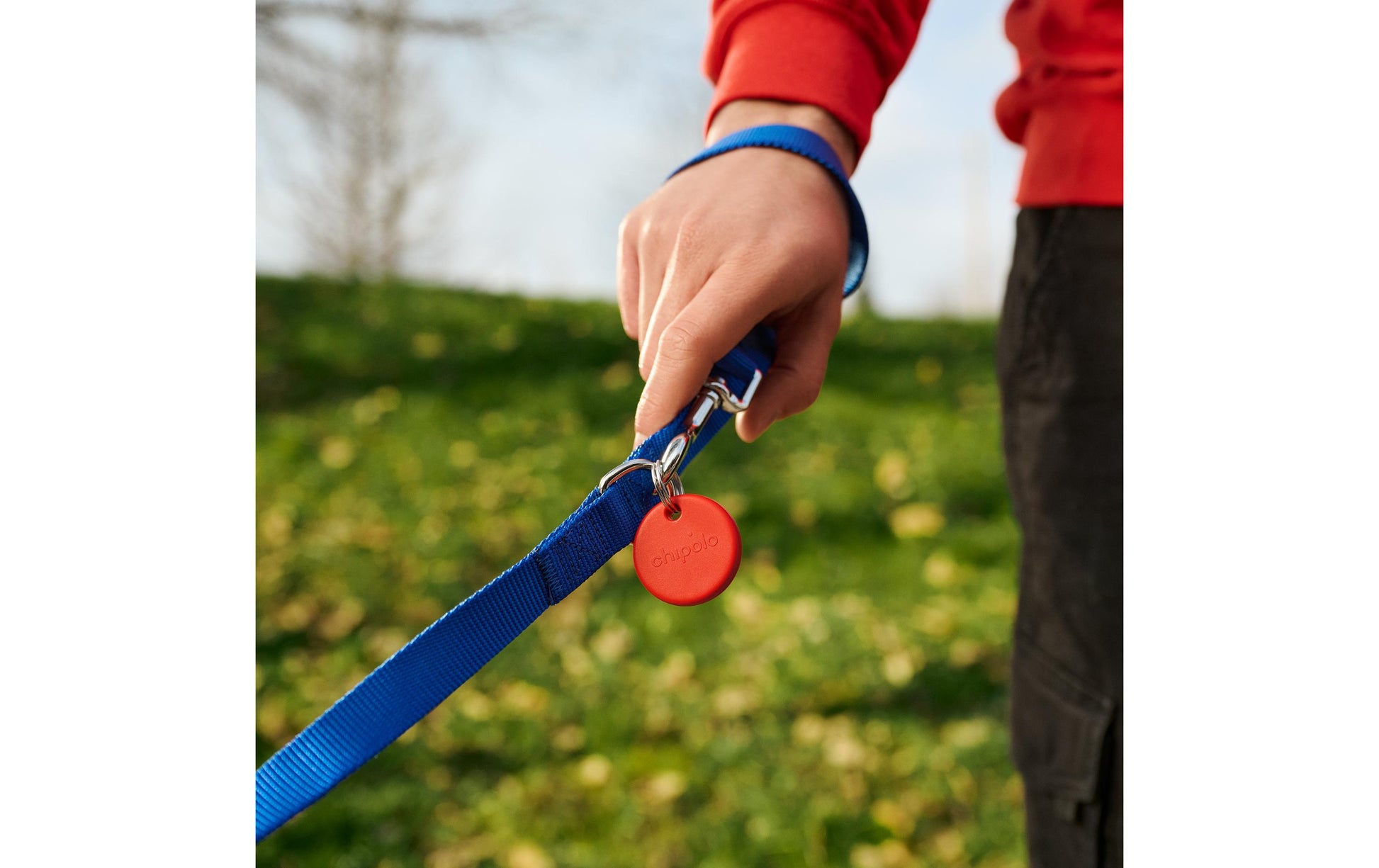Chipolo POP – Bluetooth-Tracker – für Apple Wo ist?, Android, iOS – IP55, 90 m Reichweite – Rot
