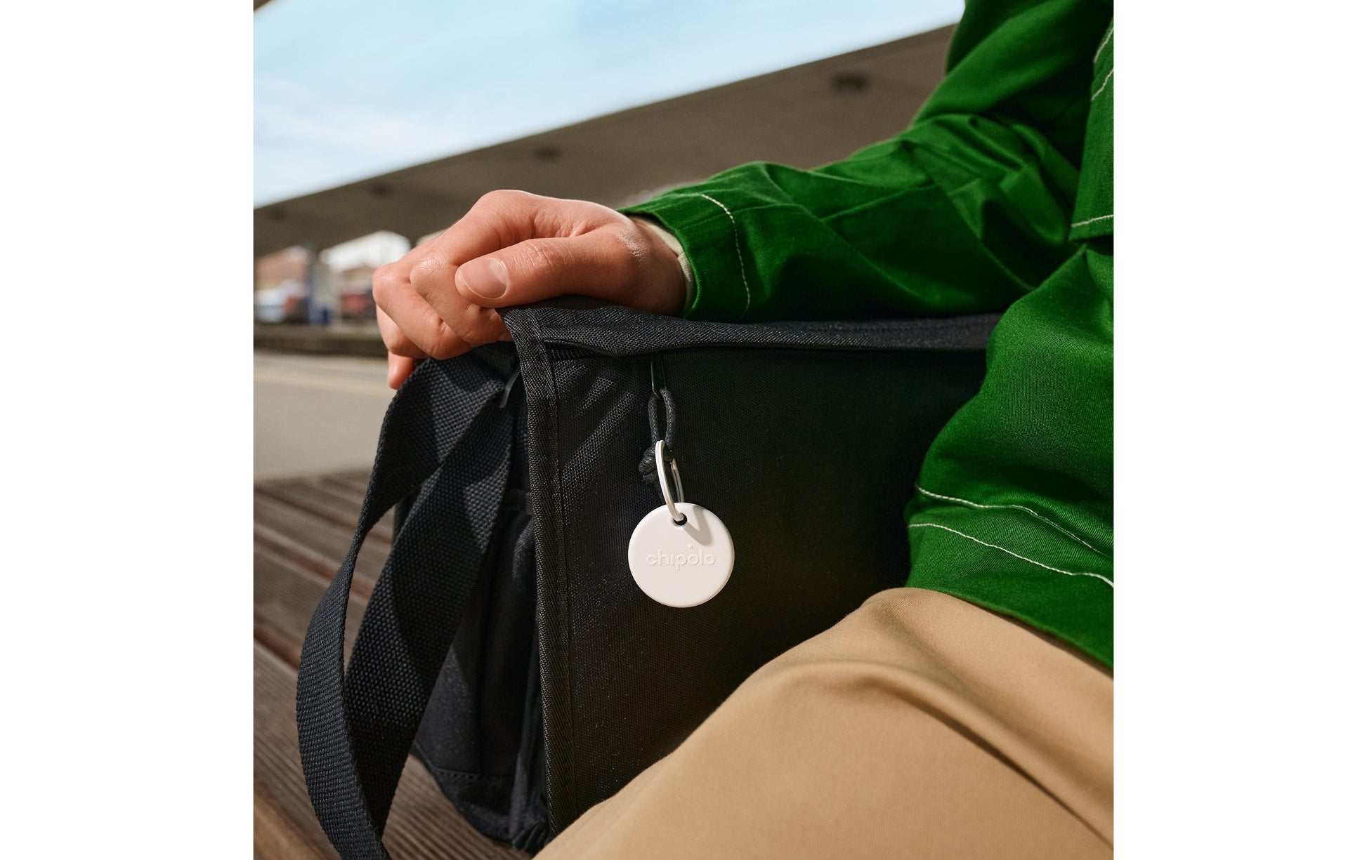 Chipolo POP – Bluetooth-Tracker – für Apple Wo ist? – IP55, 90 m Reichweite – Weiss