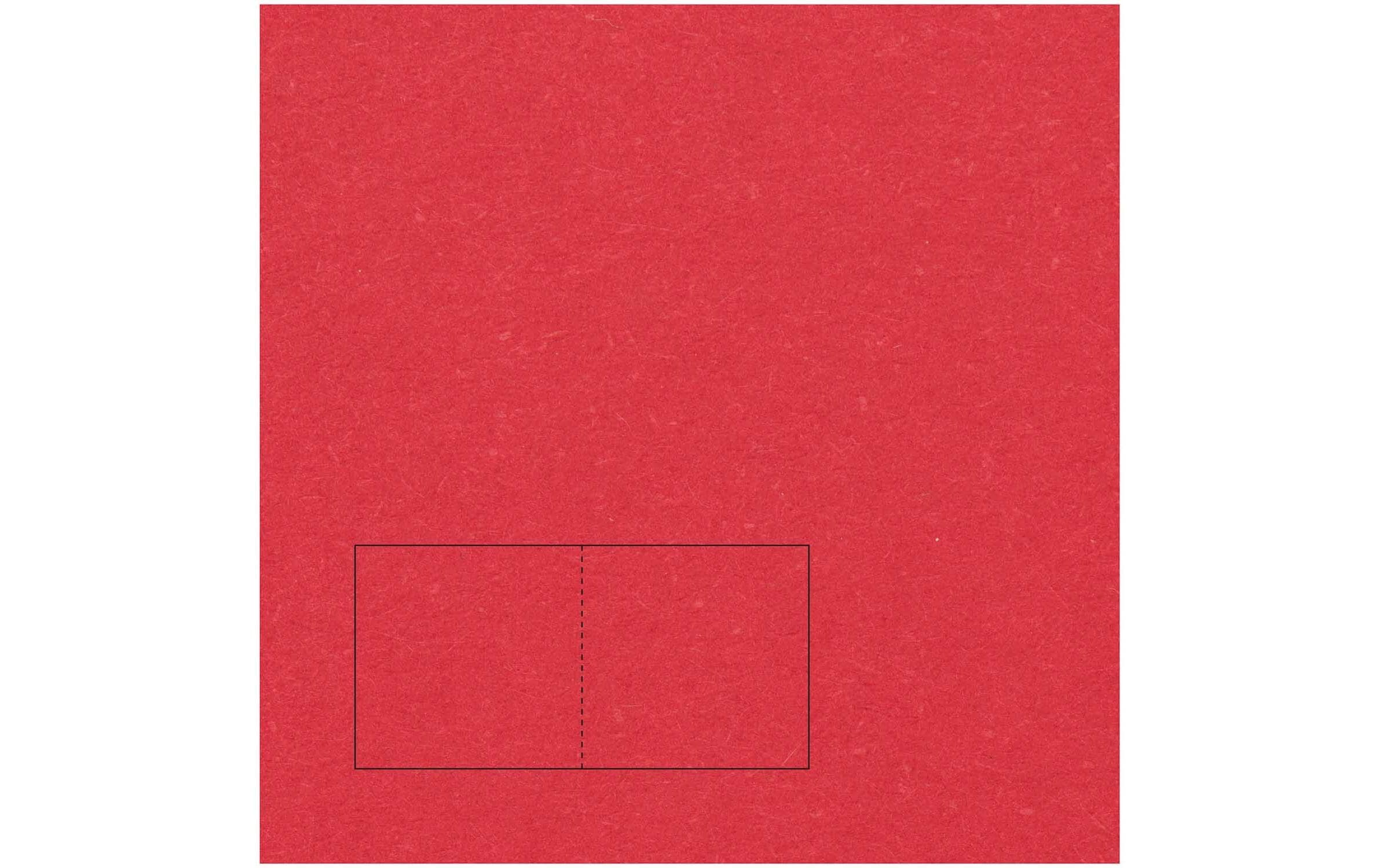 Rico design Karte quadratisch – 15,5 × 31 cm, Rot, 220 g/m²