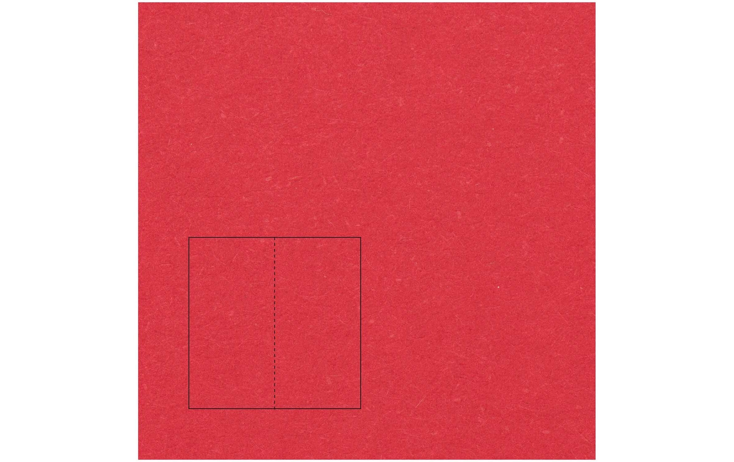 Rico design Klappkarten-Set – A6, Papier 240 g/m², Rot – 50 Stk