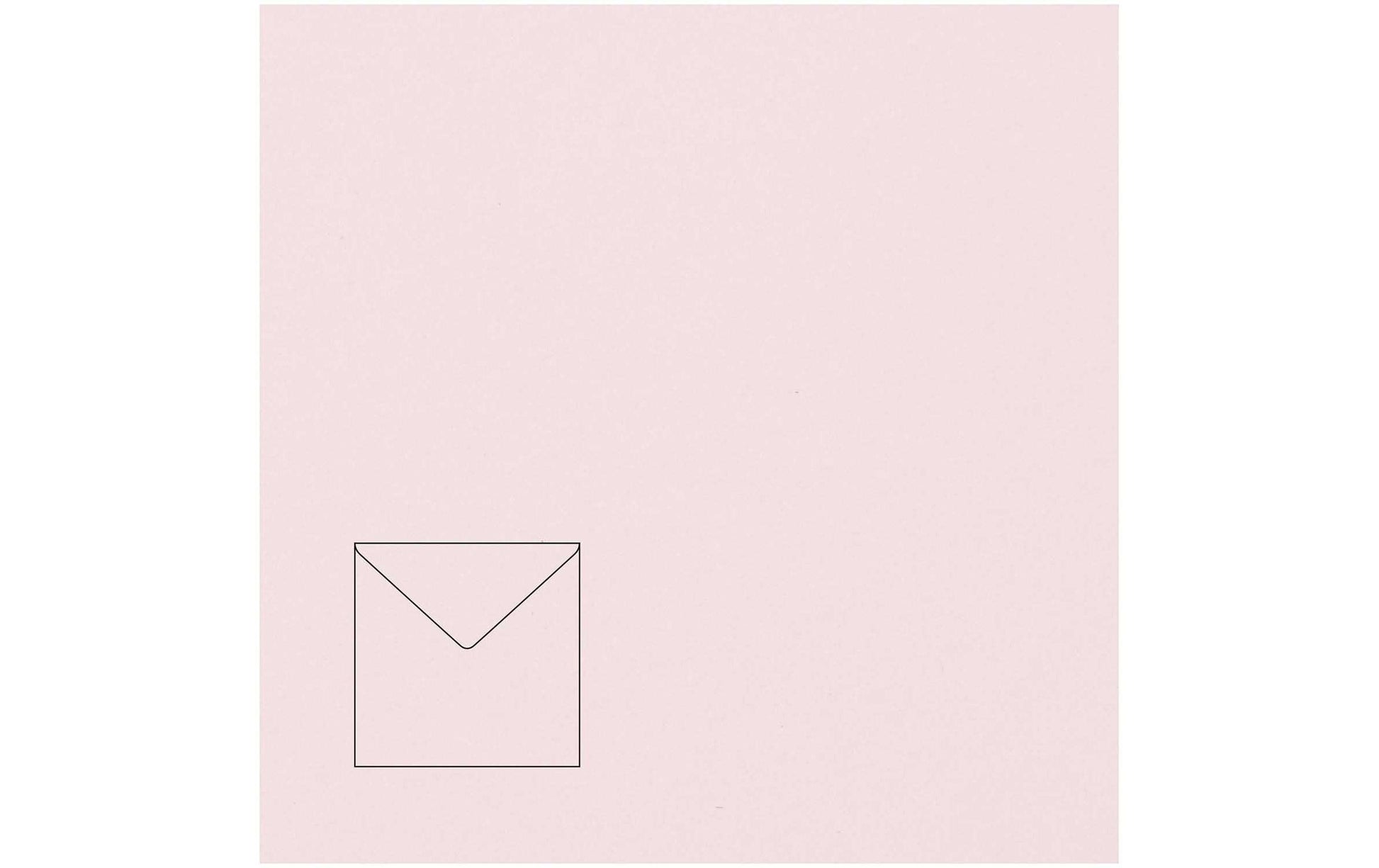 Rico design Couvert 160 × 160 mm, ohne Fenster, rosa, Papier – 50 Stk.
