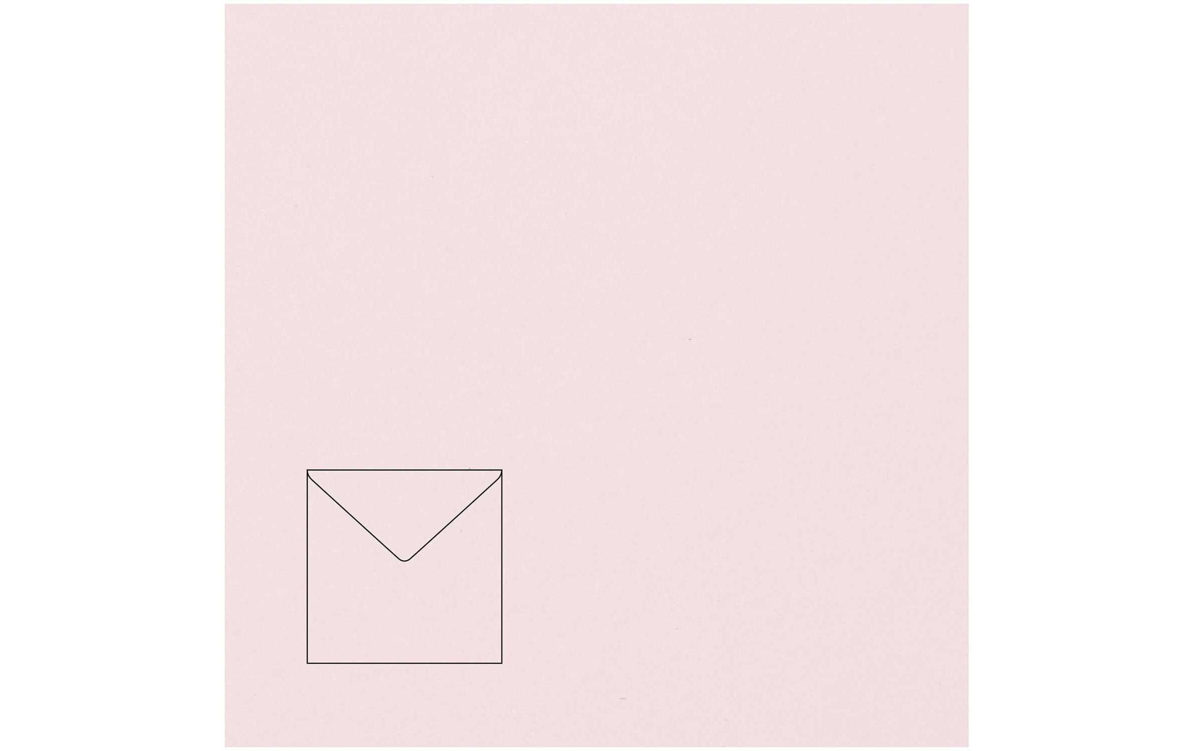 Rico design Couvert 160 × 160 mm, ohne Fenster, rosa, Papier – 50 Stk.