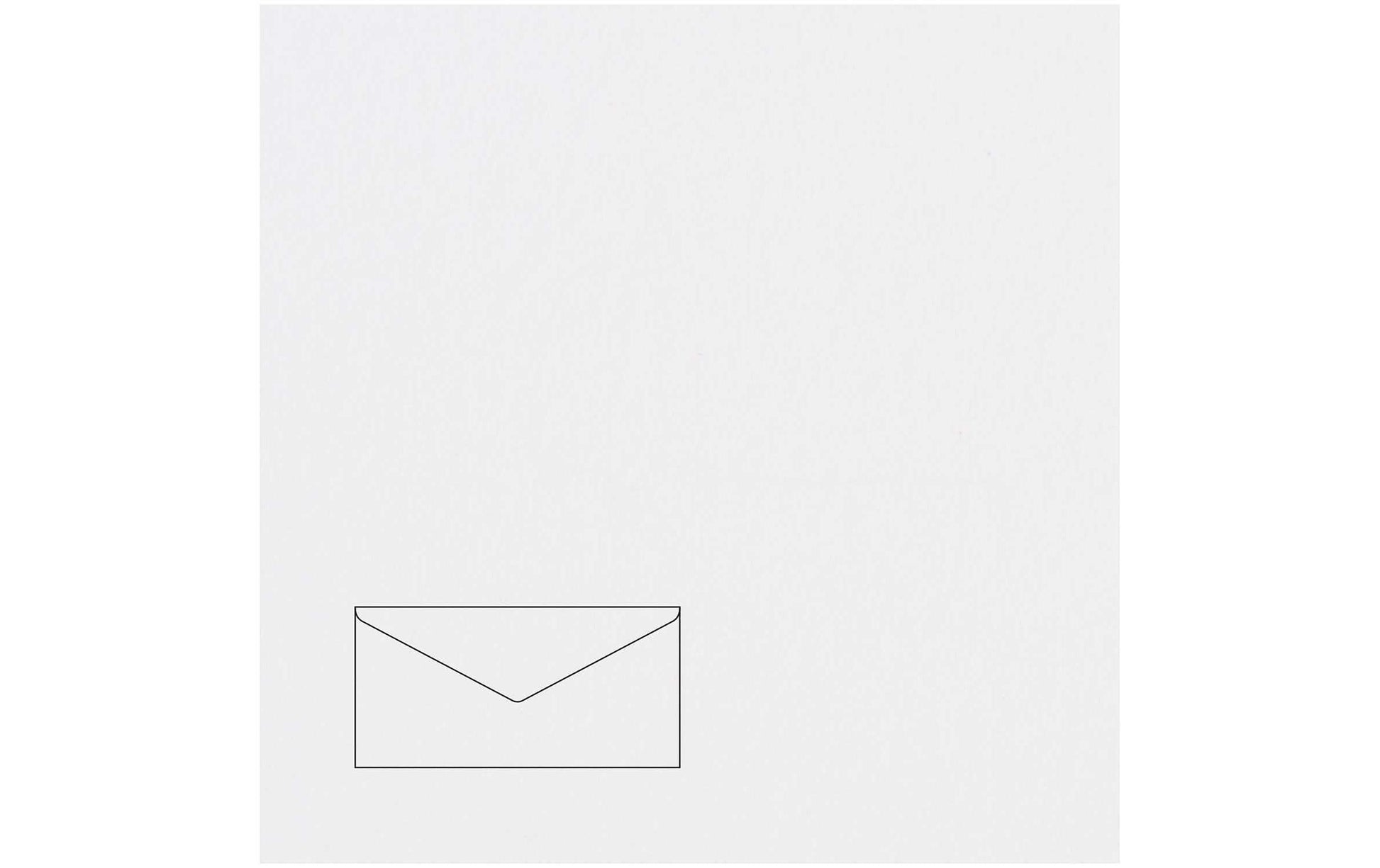 Rico Design Couvert C6/5 (110 × 220 mm), ohne Fenster, weiss, 100 g/m² – 5 Stk.