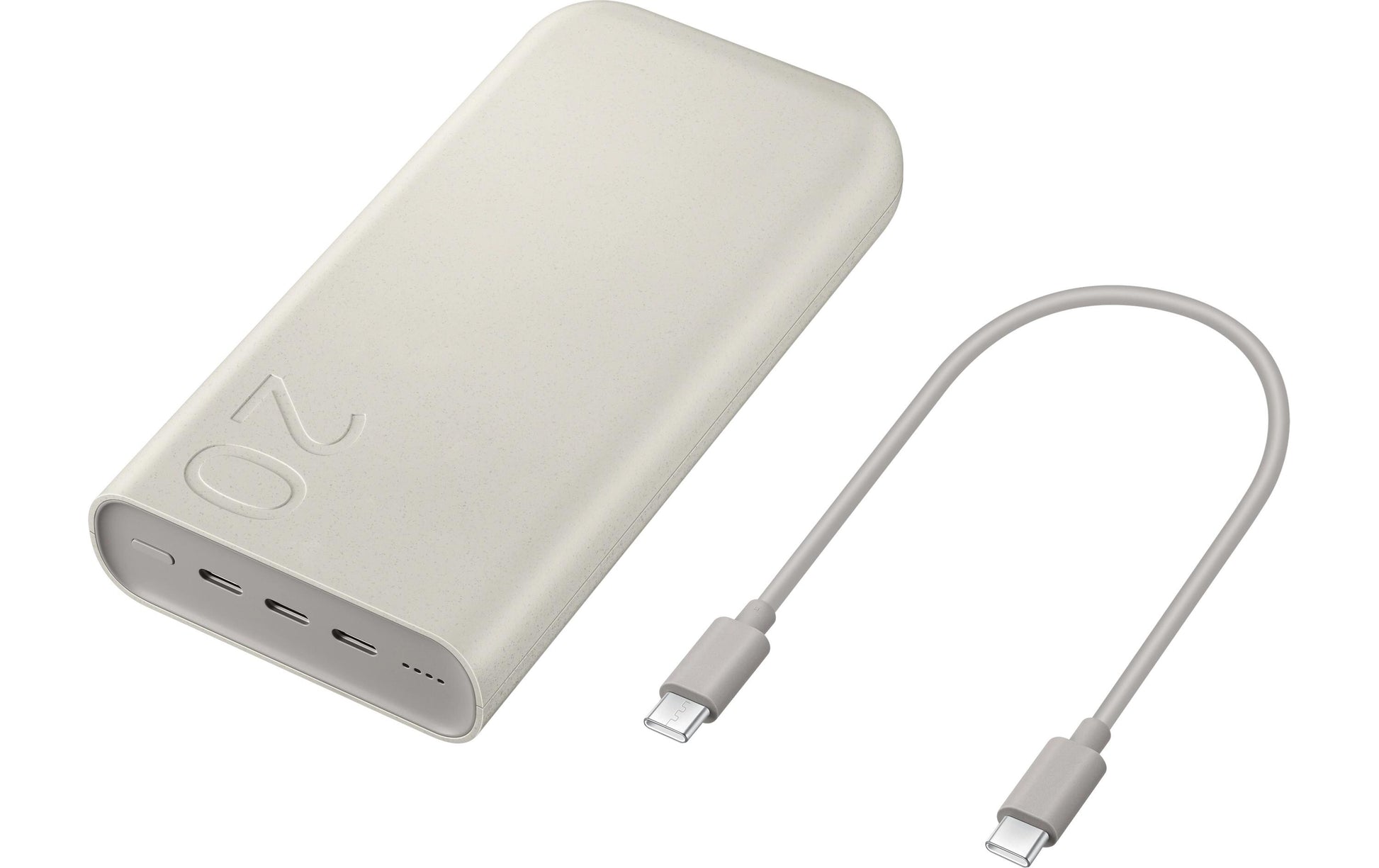 Samsung Powerbank 20000 mAh, PD 45 W, 3× USB-C, Beige