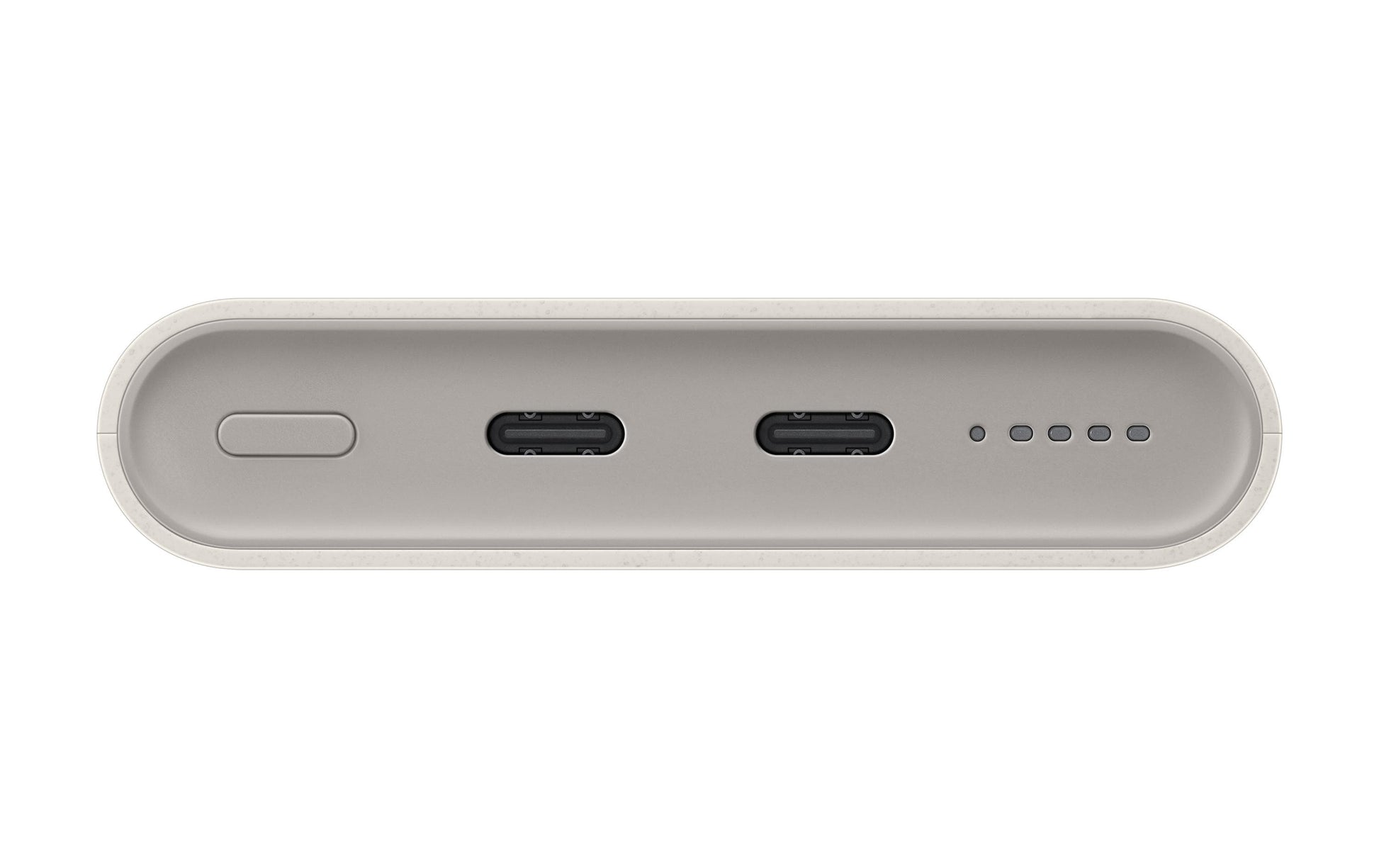 Samsung Powerbank 10000 mAh, PD 25 W, 2× USB-C, kabelloses Laden, für Smartphones, Beige