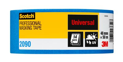 3M Malerband ScotchBlue 2090, weiss – 48 mm × 54,8 m, UV-beständig, rückstandsfrei bis 14 Tage