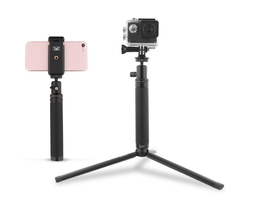 T'nB Influence Travel Pack Stativ – Selfie-Stick, Action-Cam-Adapter, Smartphone-Halter, Tasche – Schwarz