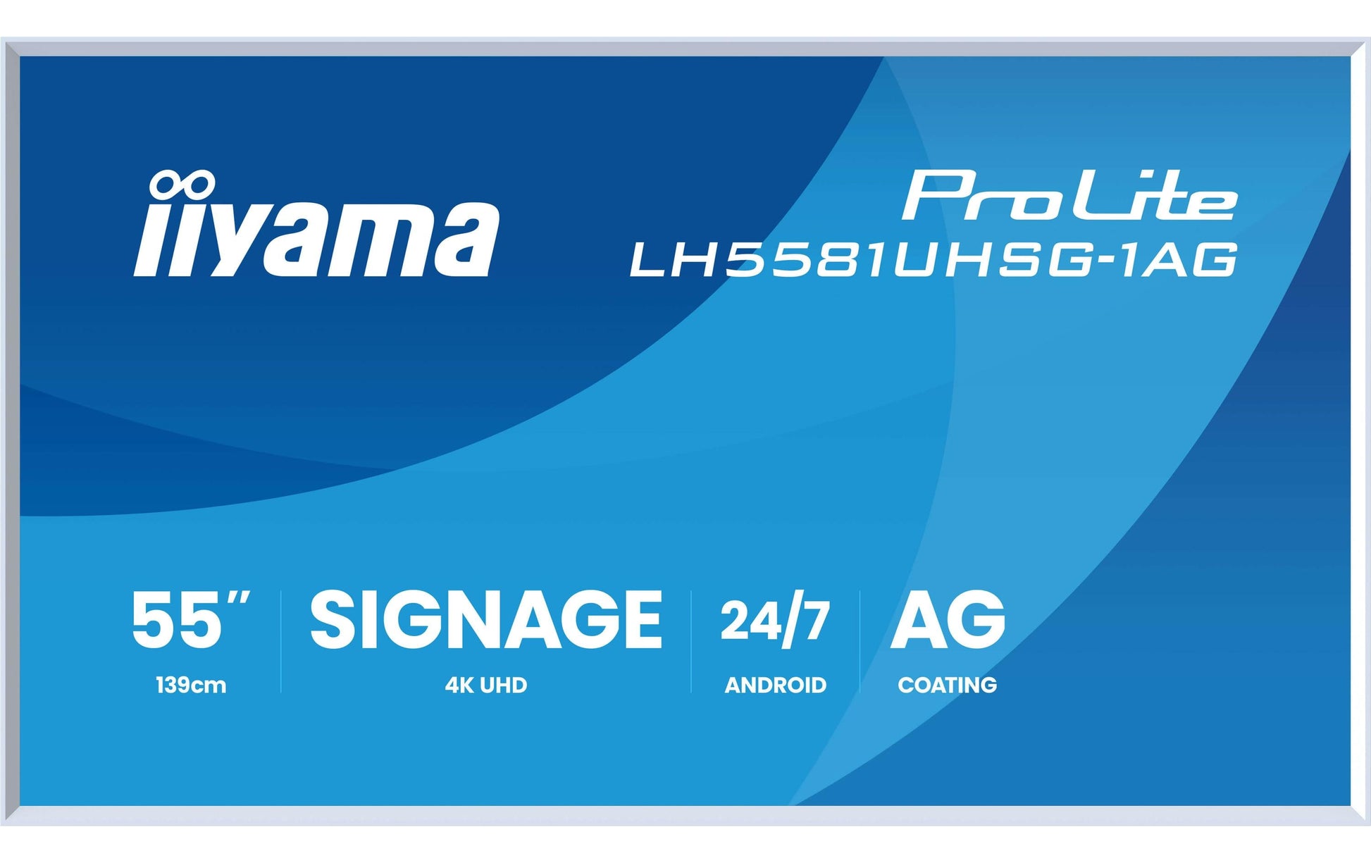 iiyama Gallery Line – Signage-Display, 65", Ultra HD 4K, 500 cd/m², abnehmbarer weisser Rahmen