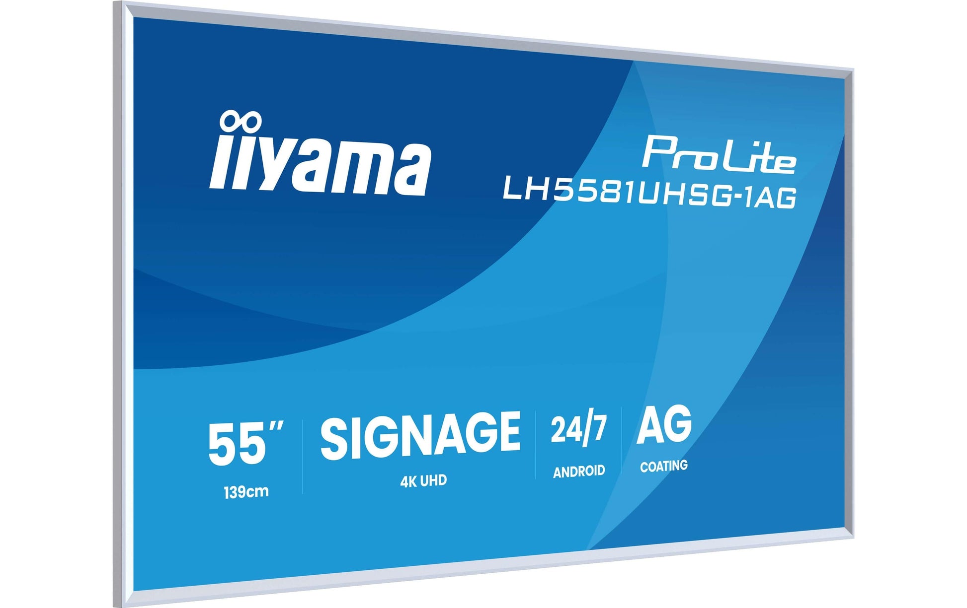 iiyama Gallery Line – Signage-Display, 65", Ultra HD 4K, 500 cd/m², abnehmbarer weisser Rahmen