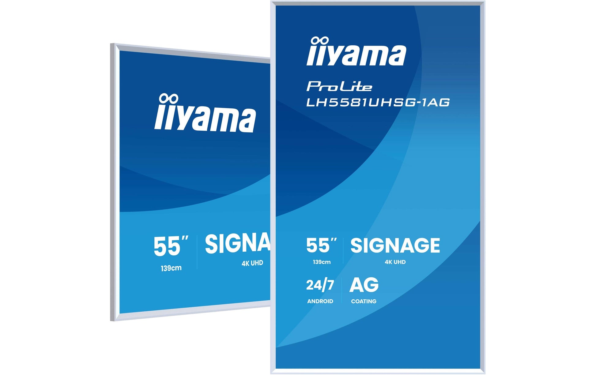 iiyama Gallery Line – Signage-Display, 65", Ultra HD 4K, 500 cd/m², abnehmbarer weisser Rahmen