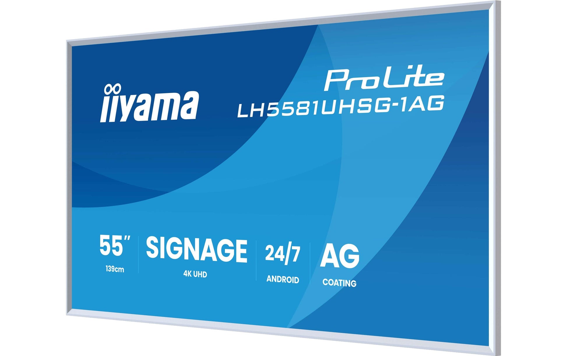 iiyama Gallery Line – Signage-Display, 65", Ultra HD 4K, 500 cd/m², abnehmbarer weisser Rahmen