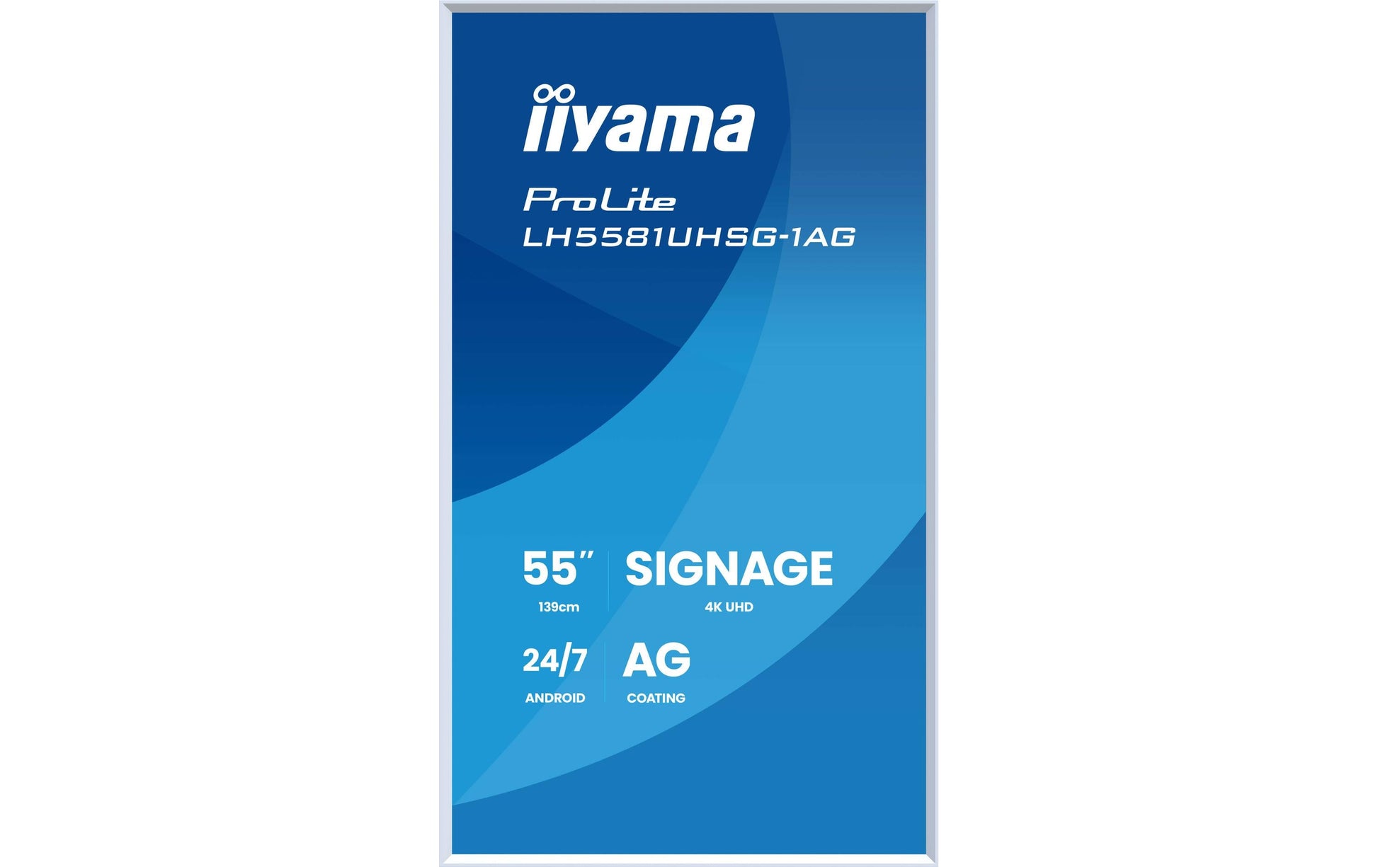iiyama Gallery Line – Signage-Display, 65", Ultra HD 4K, 500 cd/m², abnehmbarer weisser Rahmen