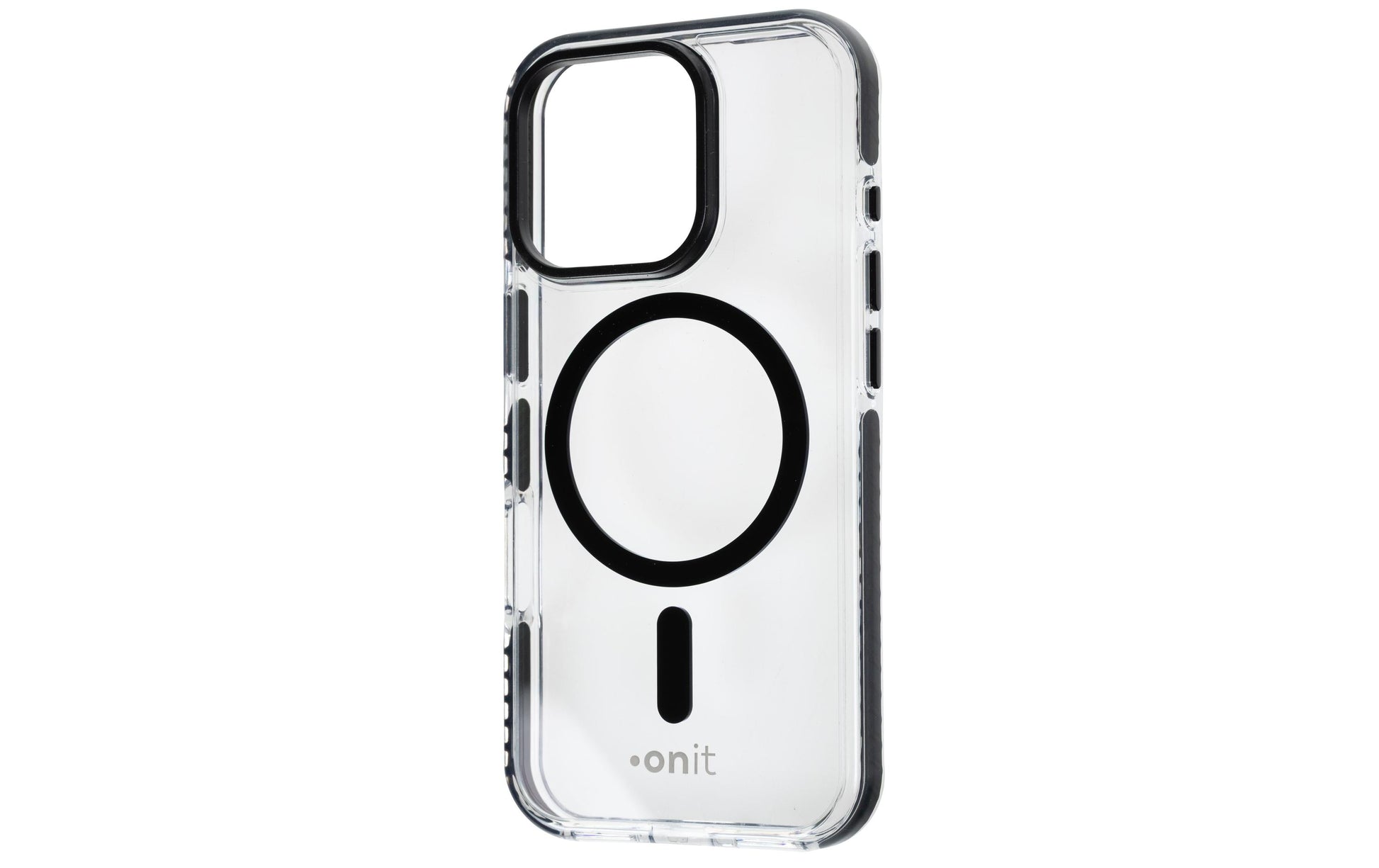 ONIT Backcover – für Apple iPhone 16 Pro, MagSafe, PC+TPE+TPU, Schwarz/Transparent, bis 3 m sturzsicher