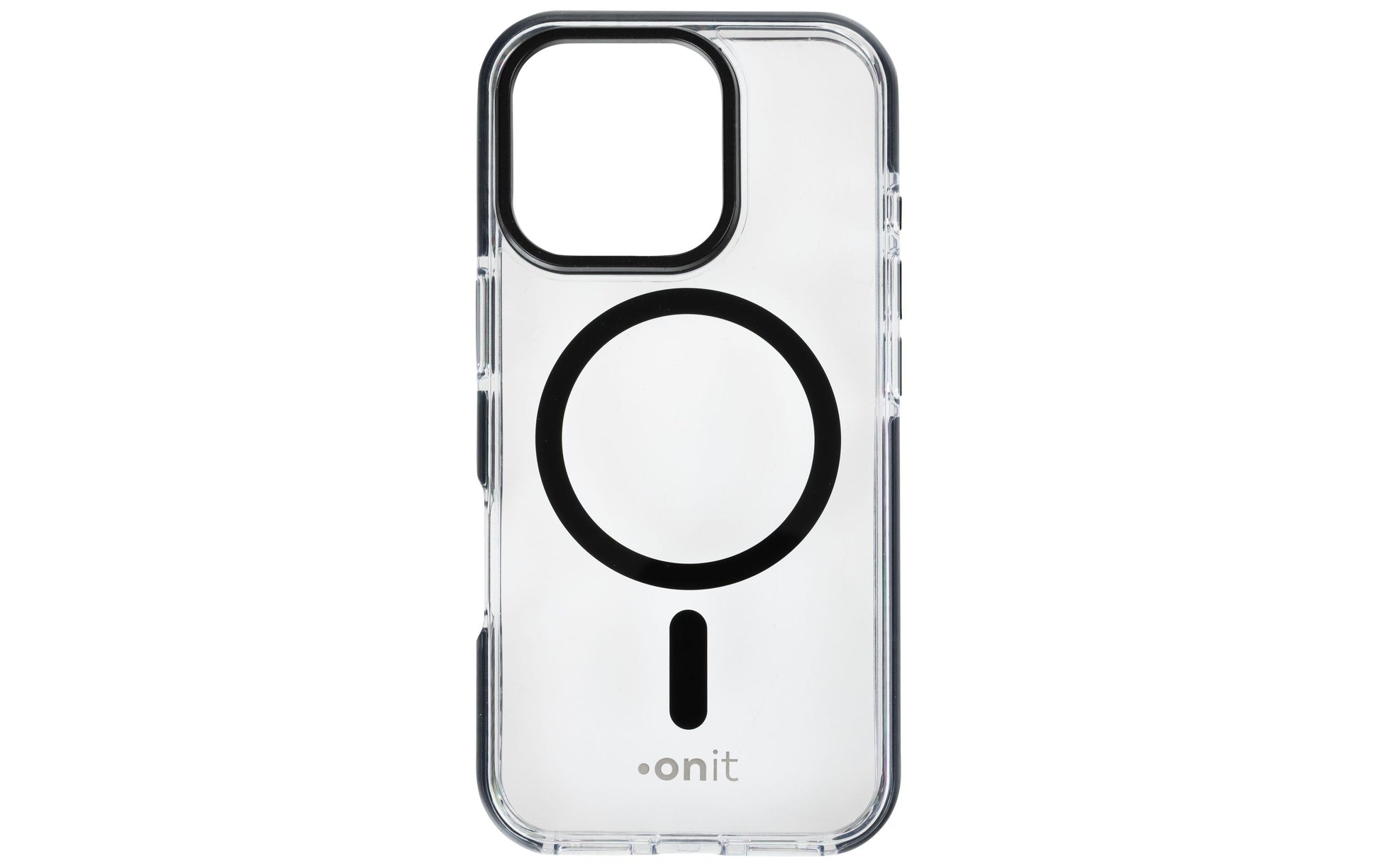 ONIT Backcover – für Apple iPhone 16 Pro, MagSafe, PC+TPE+TPU, Schwarz/Transparent, bis 3 m sturzsicher