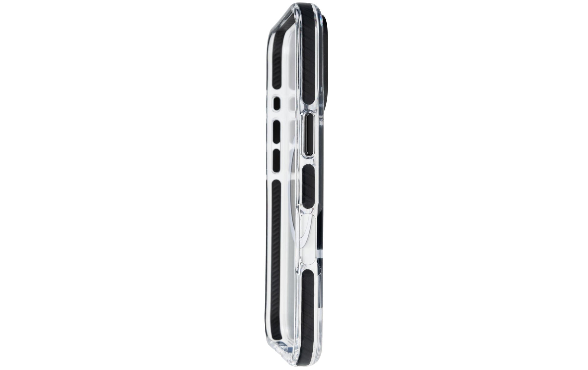 ONIT Backcover – für Apple iPhone 16 Pro, MagSafe, PC+TPE+TPU, Schwarz/Transparent, bis 3 m sturzsicher