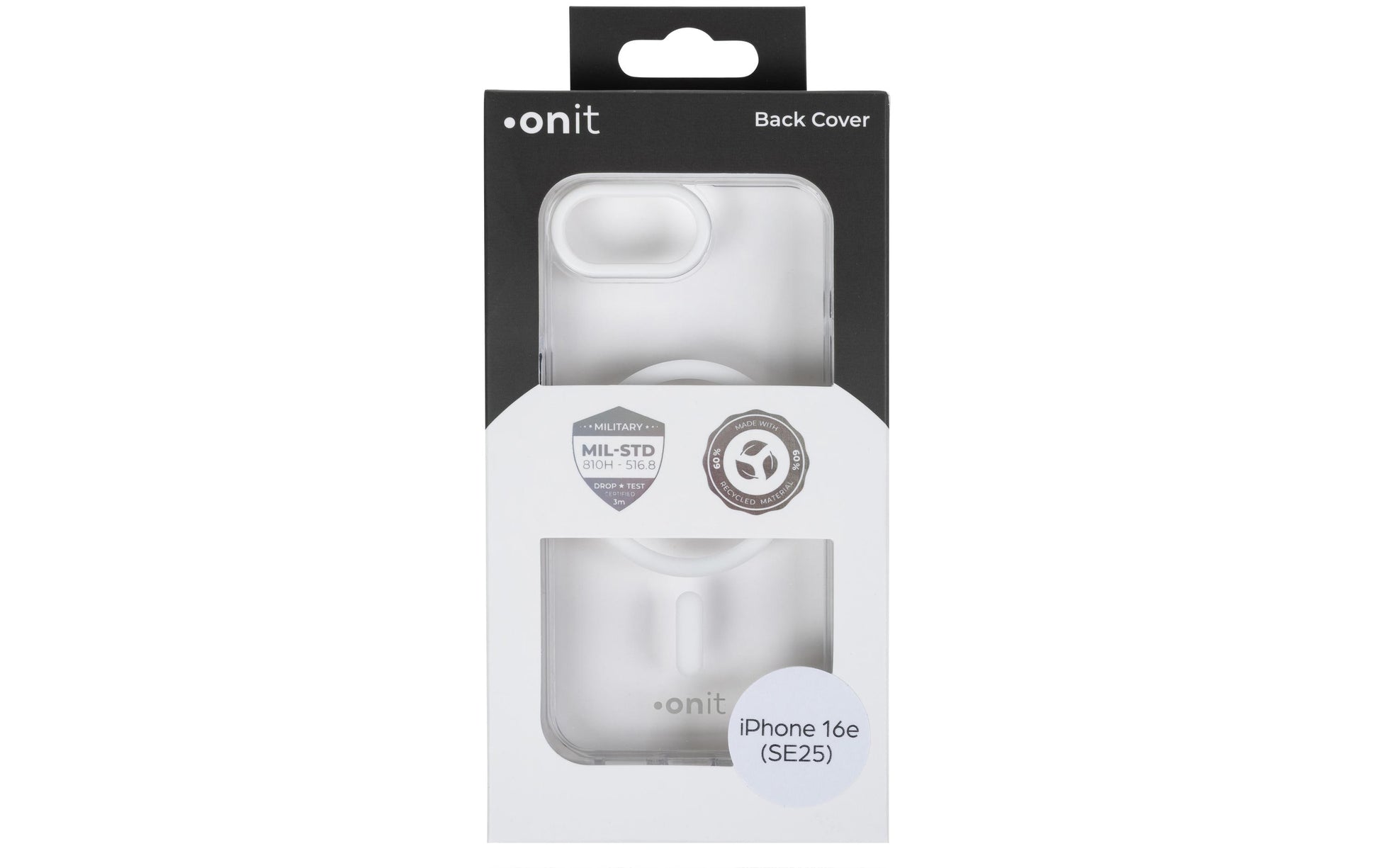 ONIT Backcover – für Apple iPhone 16e, MagSafe, TPU, Transparent, bis 3 m Sturzschutz