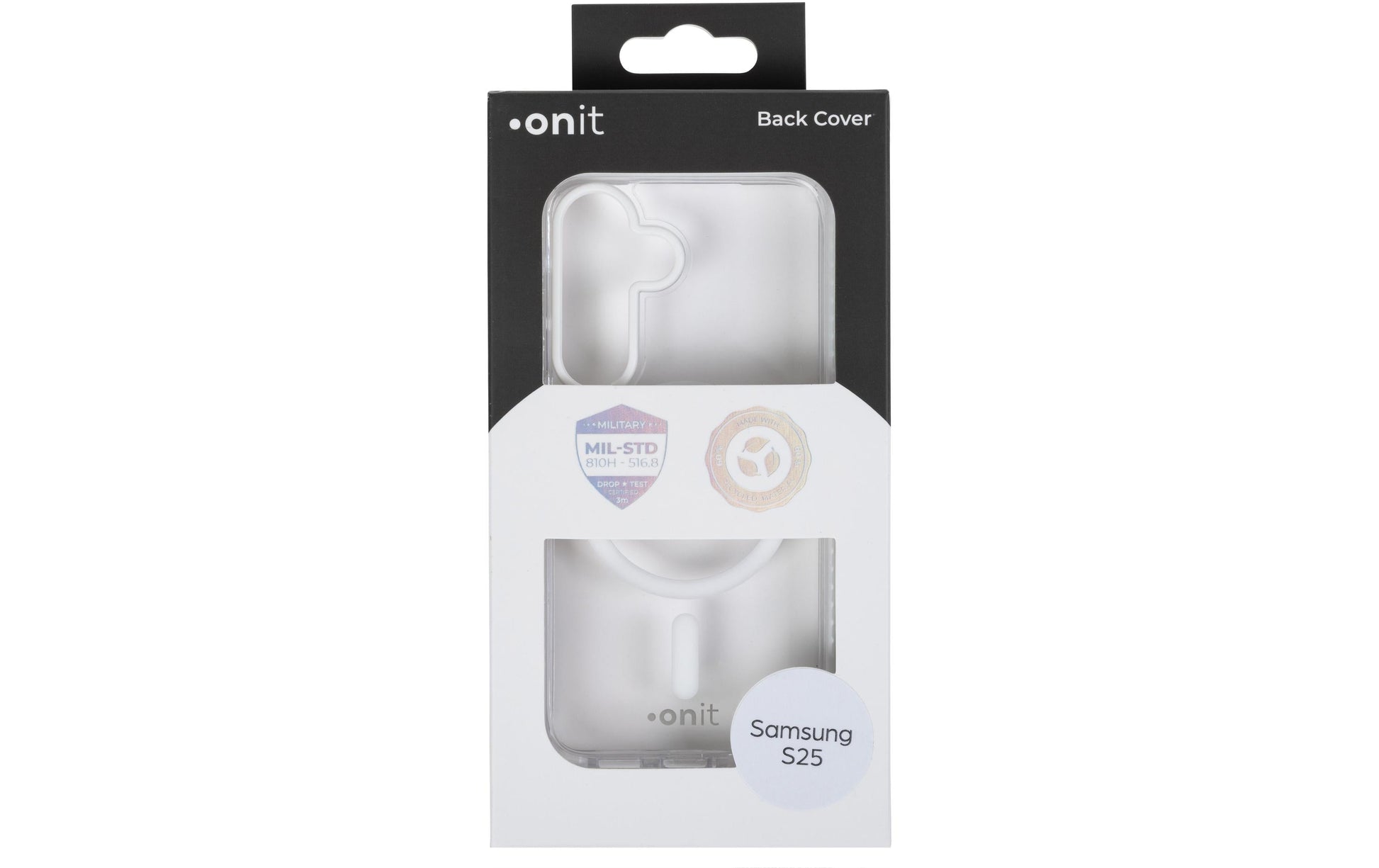 ONIT Mill.Std. Backcover – für Samsung Galaxy S25, MagSafe, PC+TPE+TPU, Transparent, bis 3 m Sturzschutz