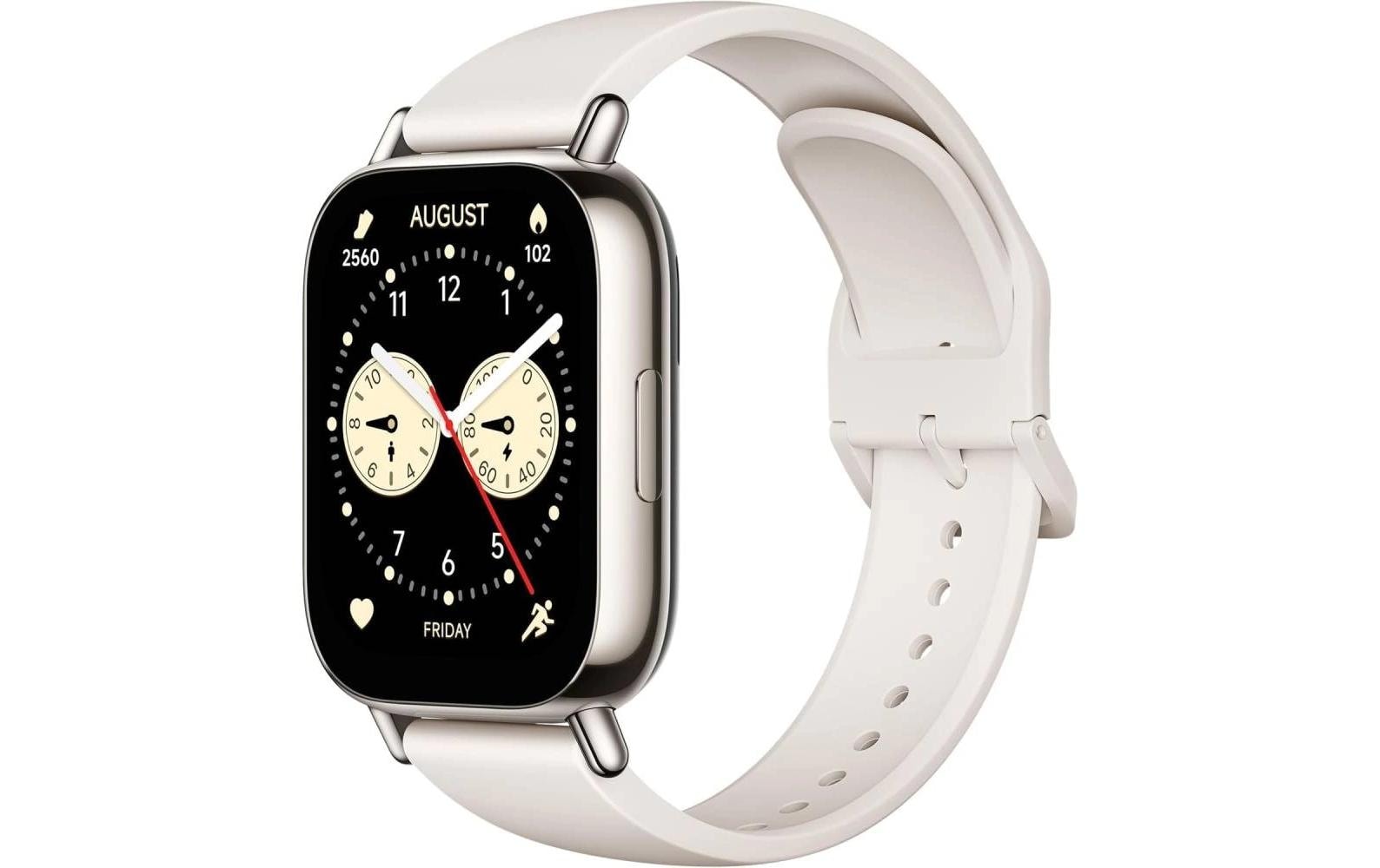 Xiaomi Redmi Watch 5 Lite – Smartwatch – 48 mm, 1,96", GPS, AMOLED, 5 ATM, Gold/Weiss, Sportarmband