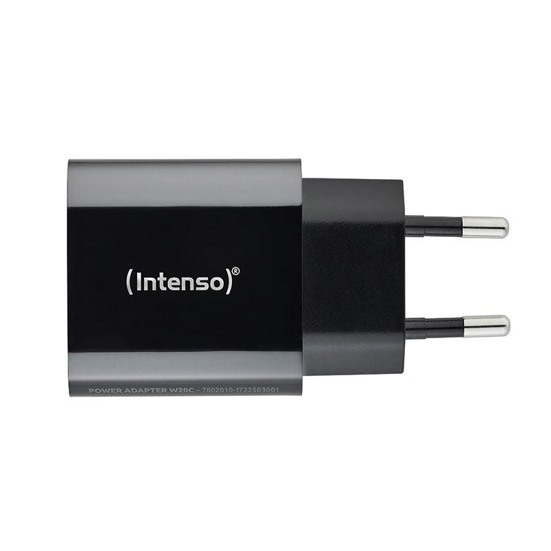 Intenso W20C USB-Ladegerät 20 W – USB-C×1 – für Smartphones und Tablets – Schwarz